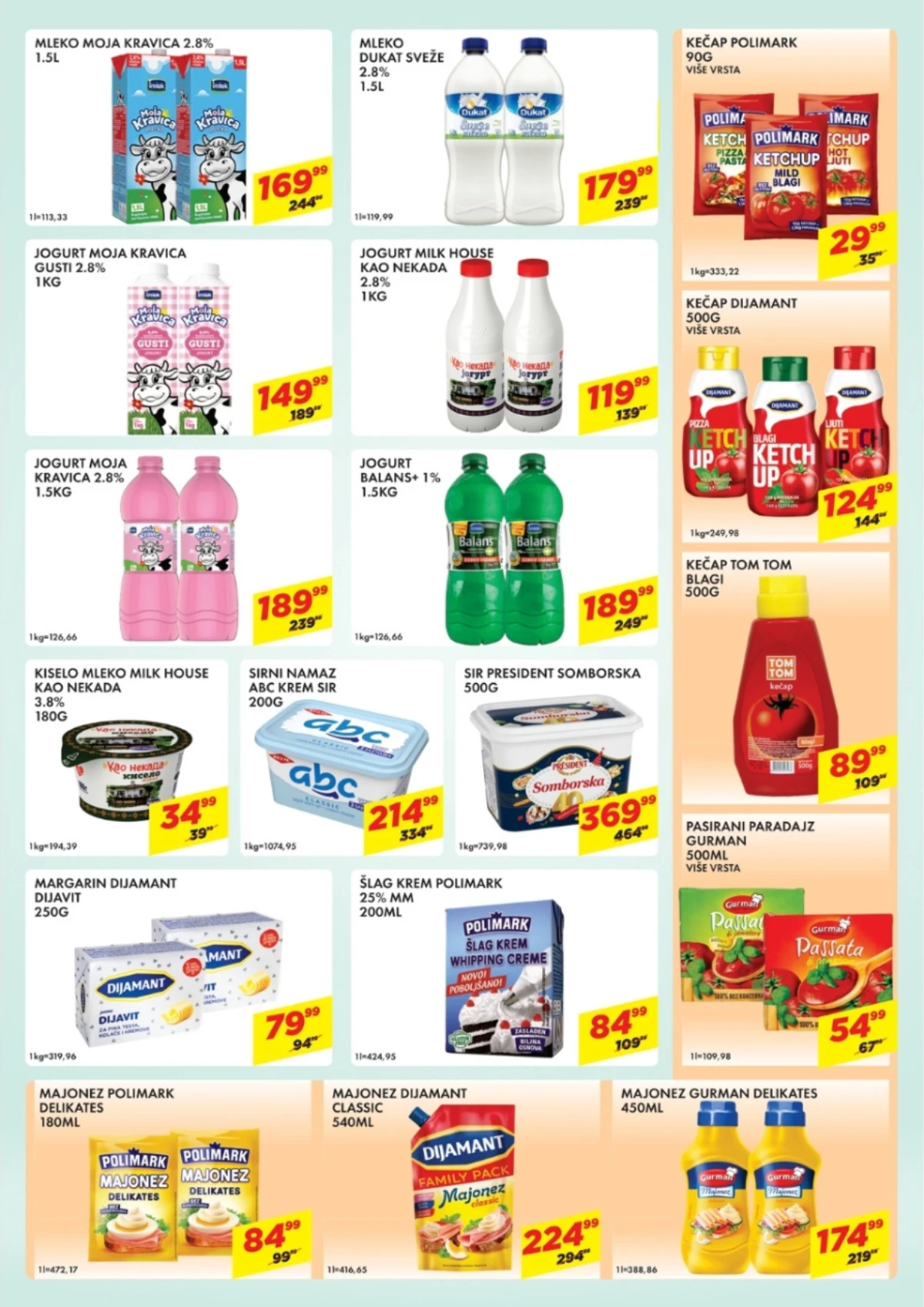 DTL Marmil akcija mleko, jogurt, sirevi, majonez i kečap po akcijskim cenama