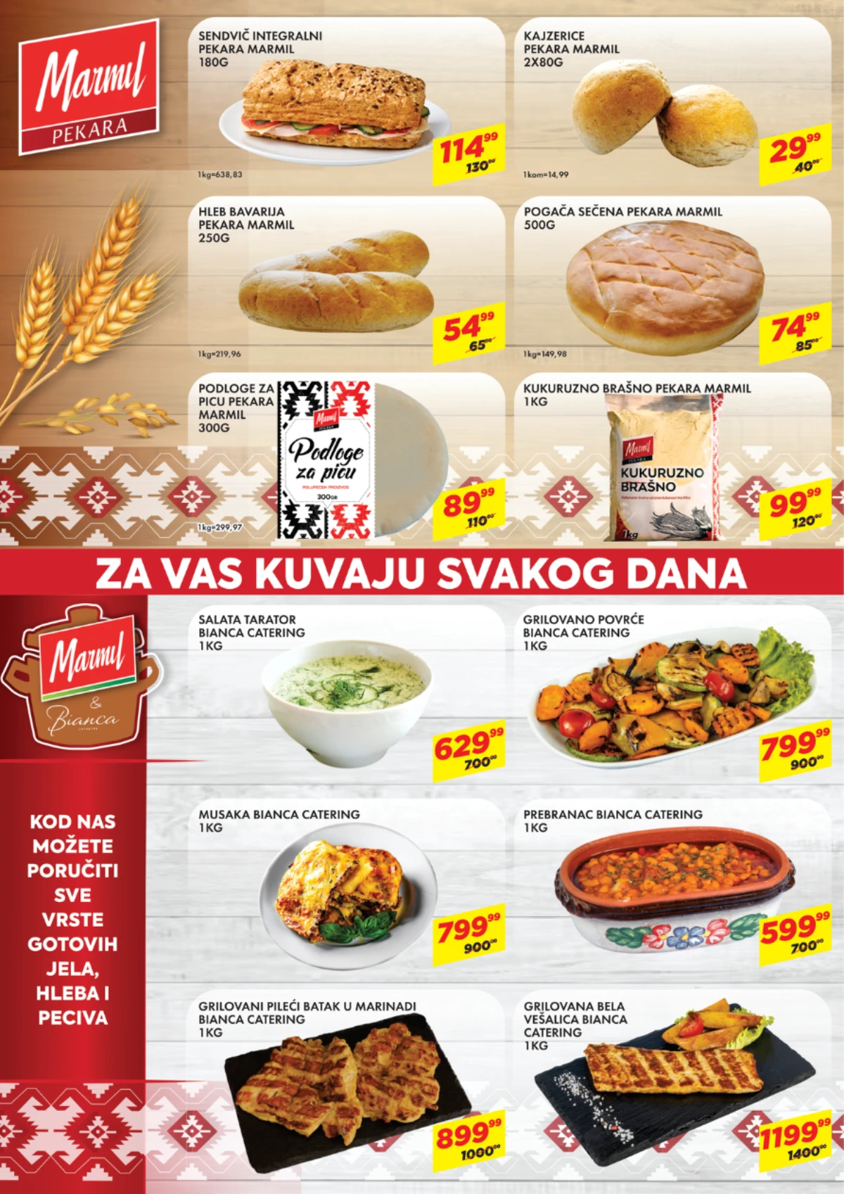 DTL Marmil akcija pekarski proizvodi, gotova jela i catering ponuda