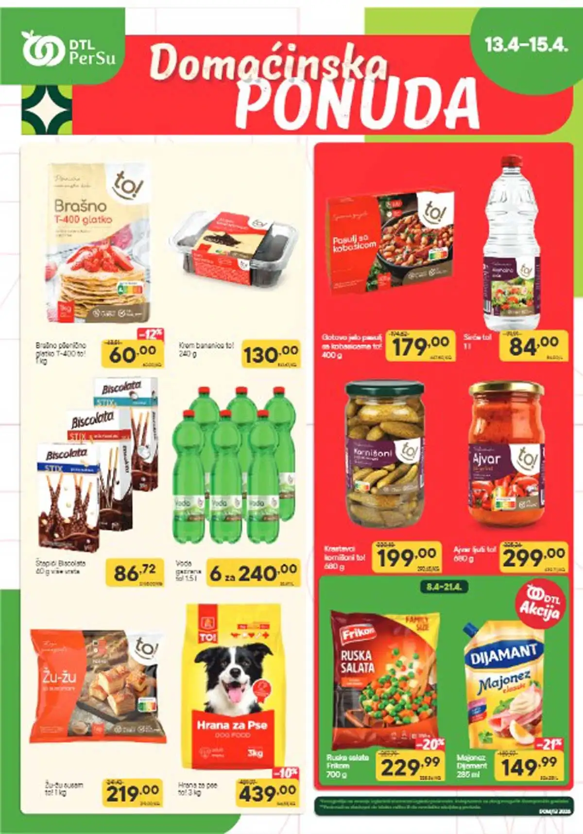 Persu domaćinska akcija katalog sniženja prehrana piće kućne potrepštine do 15. aprila  2026 prva strana