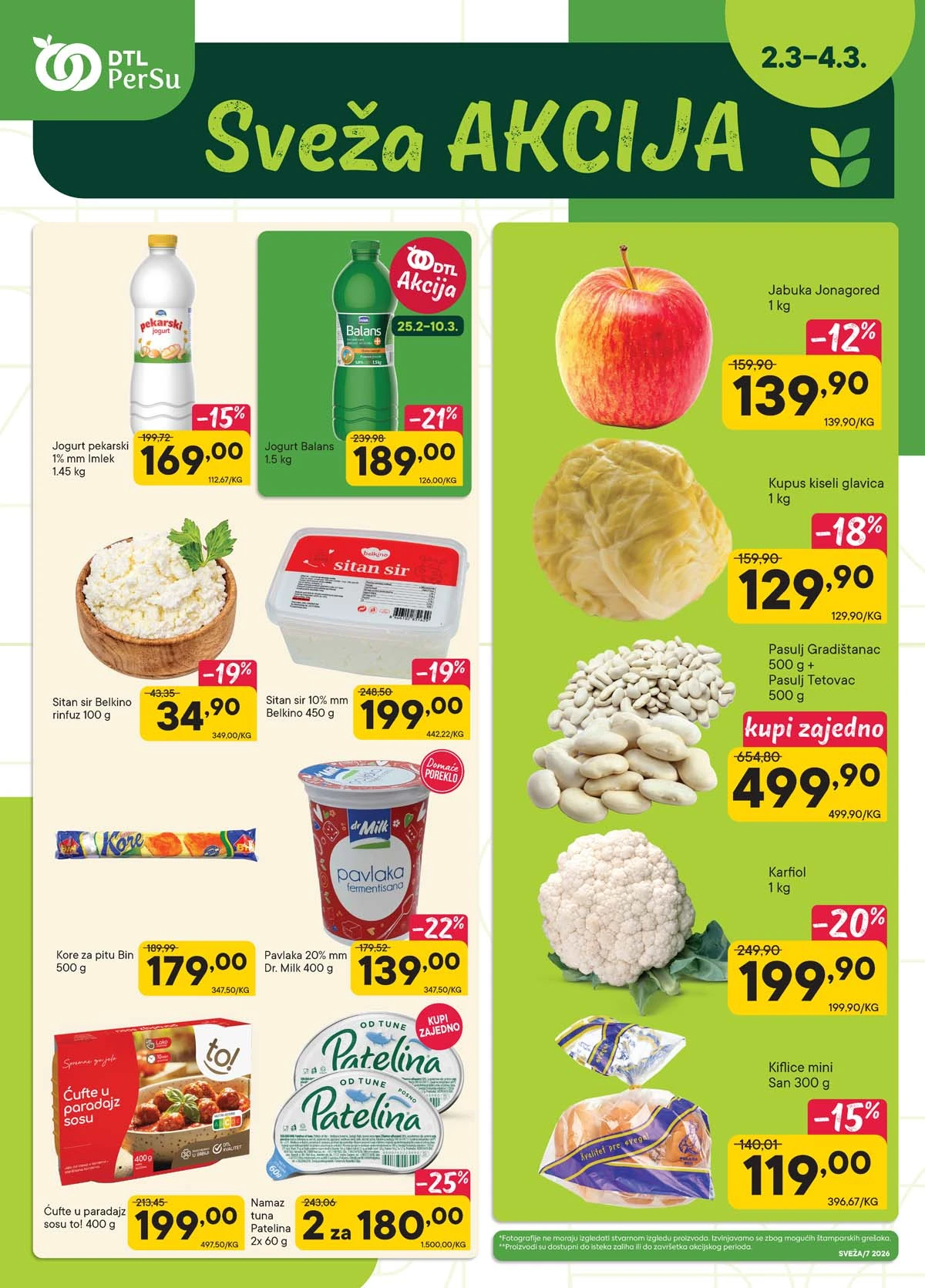 Persu katalog akcija sveža ponuda sniženja prehrane do 4. marta 2026 prva strana