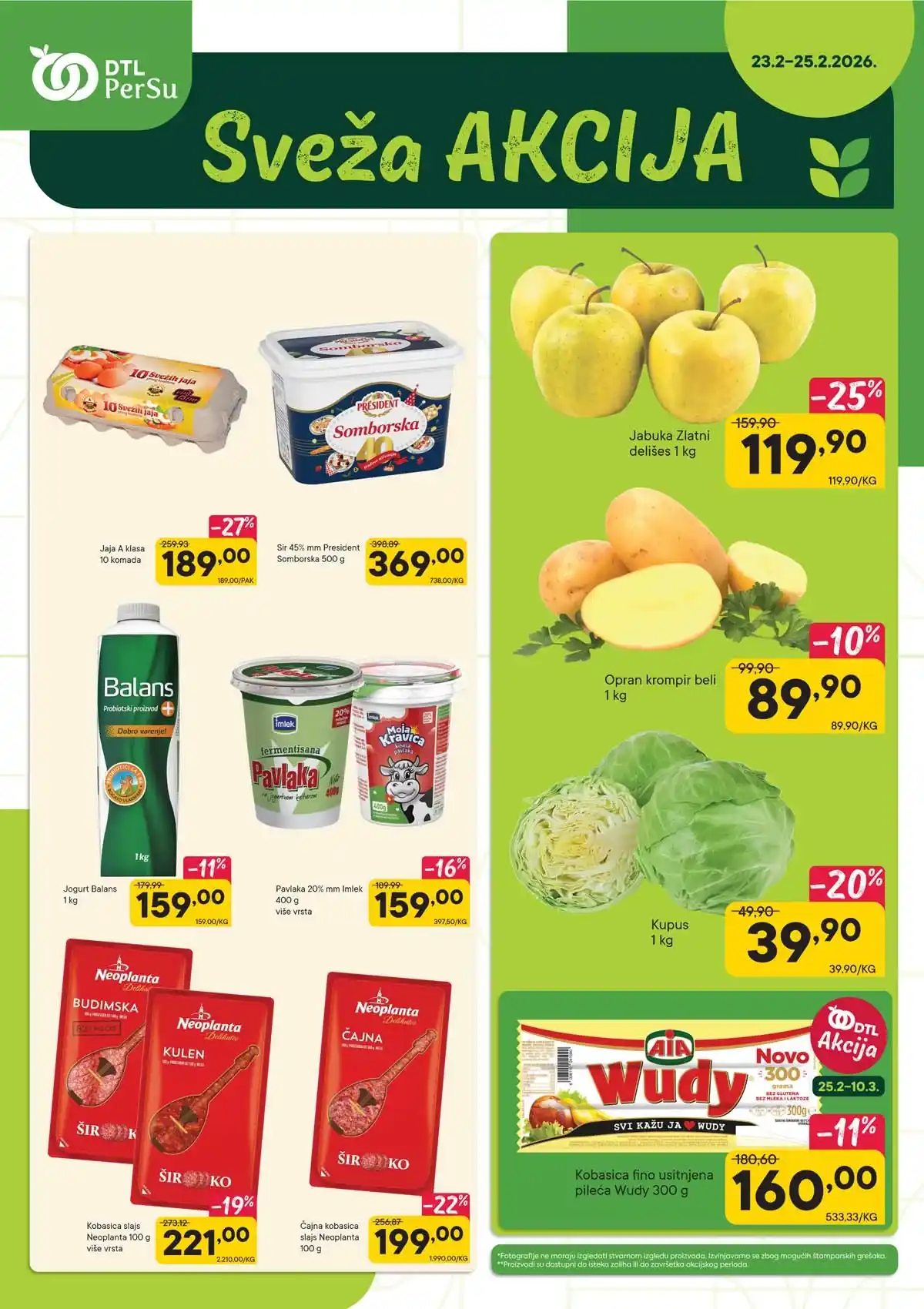 Persu katalog akcija sveža ponuda sniženja prehrane do 25. februara 2026 prva strana