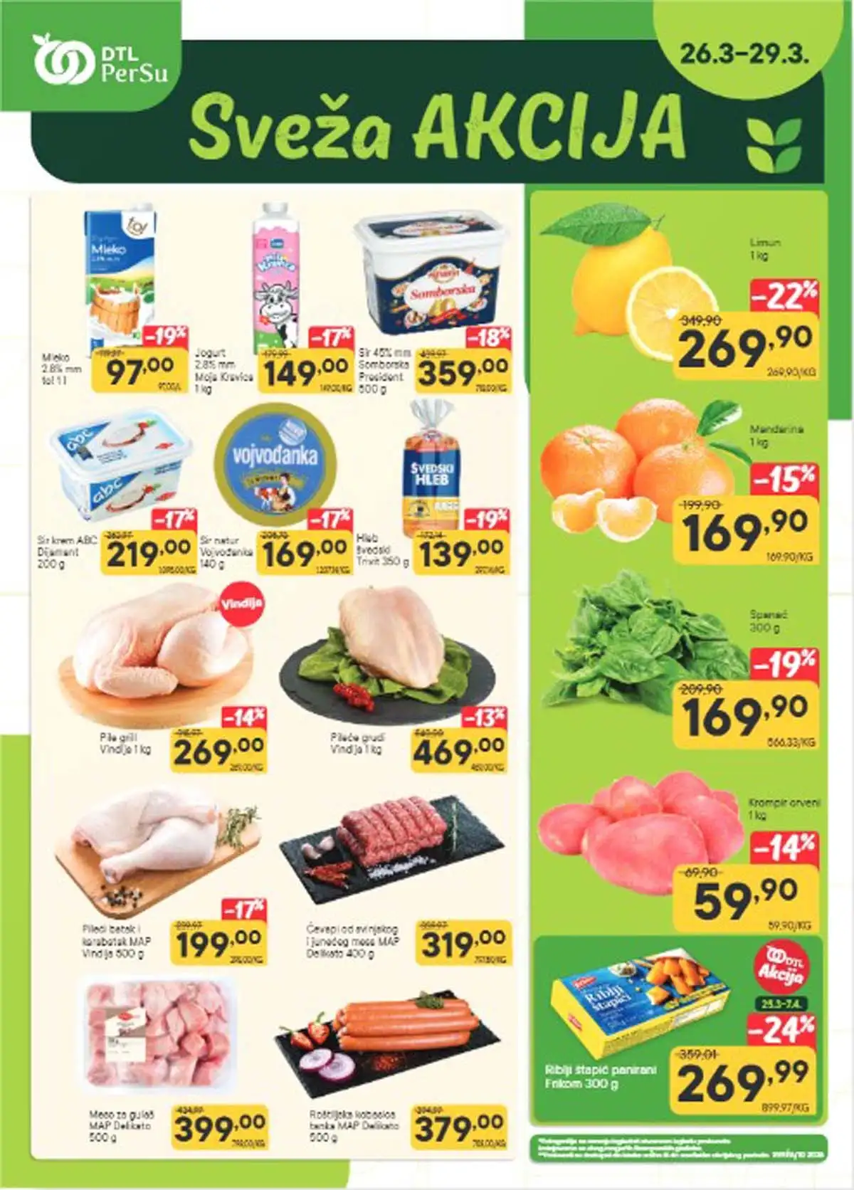 Persu katalog akcija sveža ponuda sniženja prehrane do 29. marta 2026 prva strana