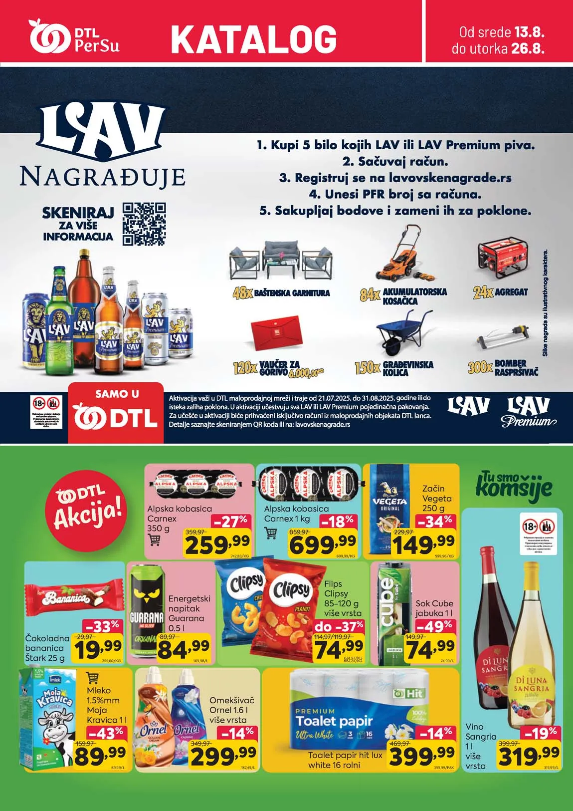 Persu katalog sniženja – Uživajte u velikim popustima na mleko, sir i sveže namirnice do 26.08.2025.
