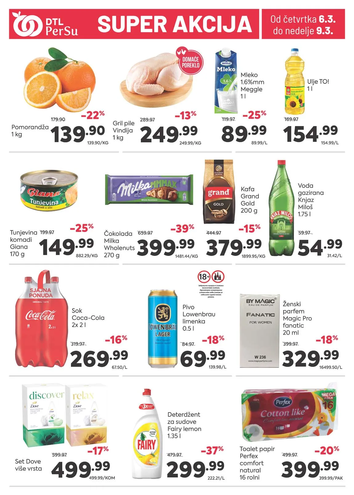 PERSU Marketi Super akcija sniženja do 09.03.2025