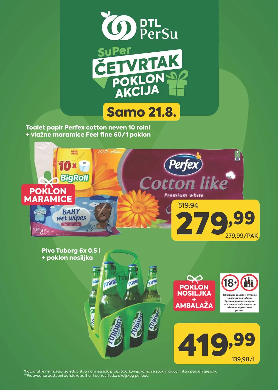 PERSU Marketi Super akcija sniženja za 21.08.2025