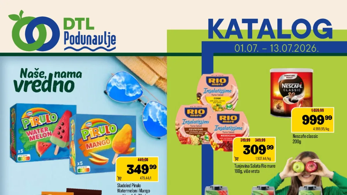 DTL Podunavlje katalog do 35% popusta – nova akcija važi od 01.07. do 13.07.2026.