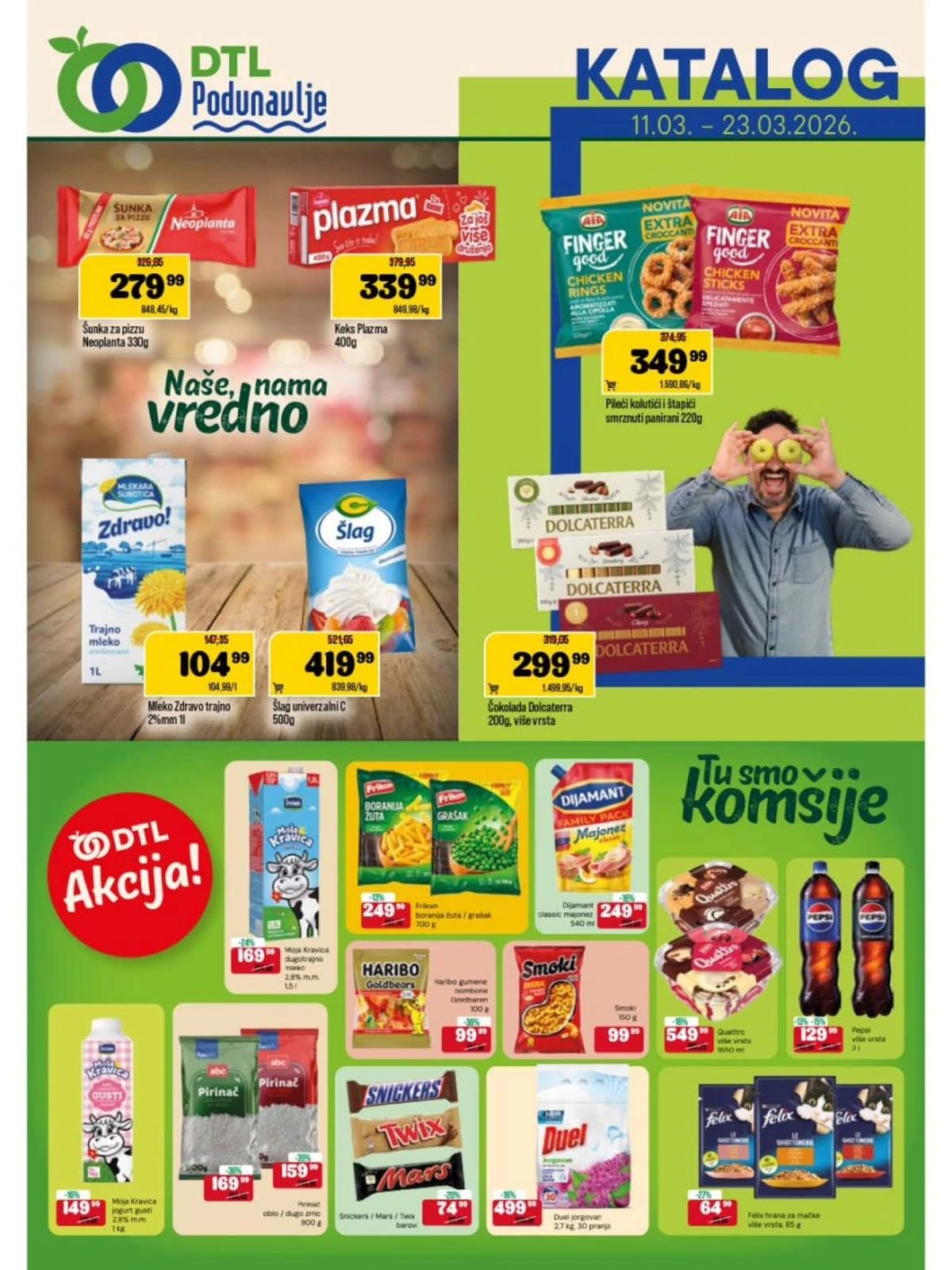 DTL Proleter akcija katalog sniženja prehrane pića i kućne hemije do 23. marta 2026 prva strana