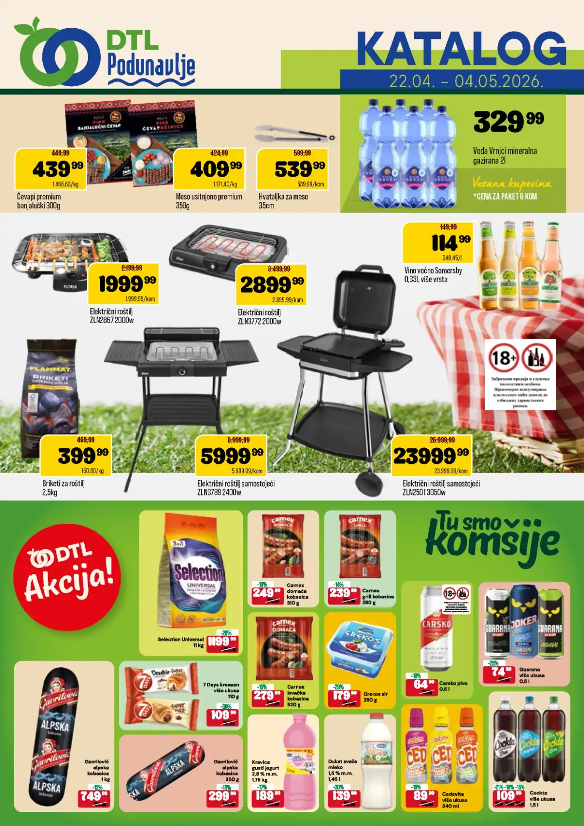 DTL Proleter akcija katalog sniženja prehrane pića i kućne hemije do 04. maja 2026 prva strana