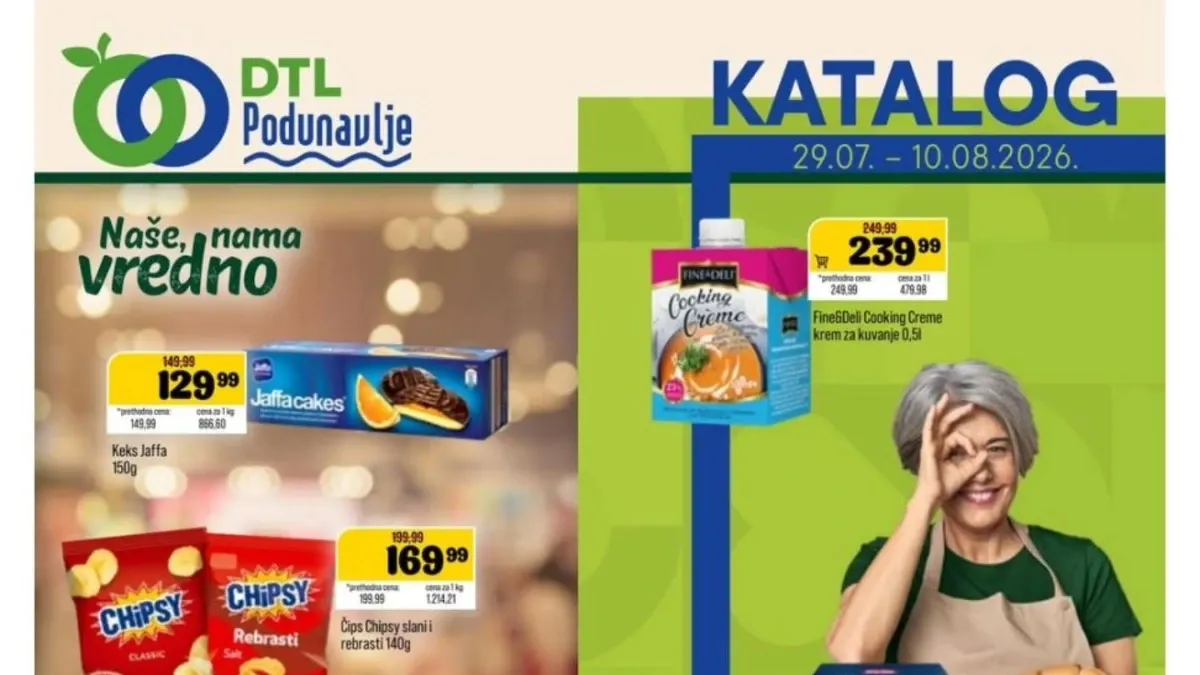 DTL Podunavlje katalog do 10.08.2026. – Pepsi, Barilla, Jaffa, Moja Kravica i brojne akcijske ponude
