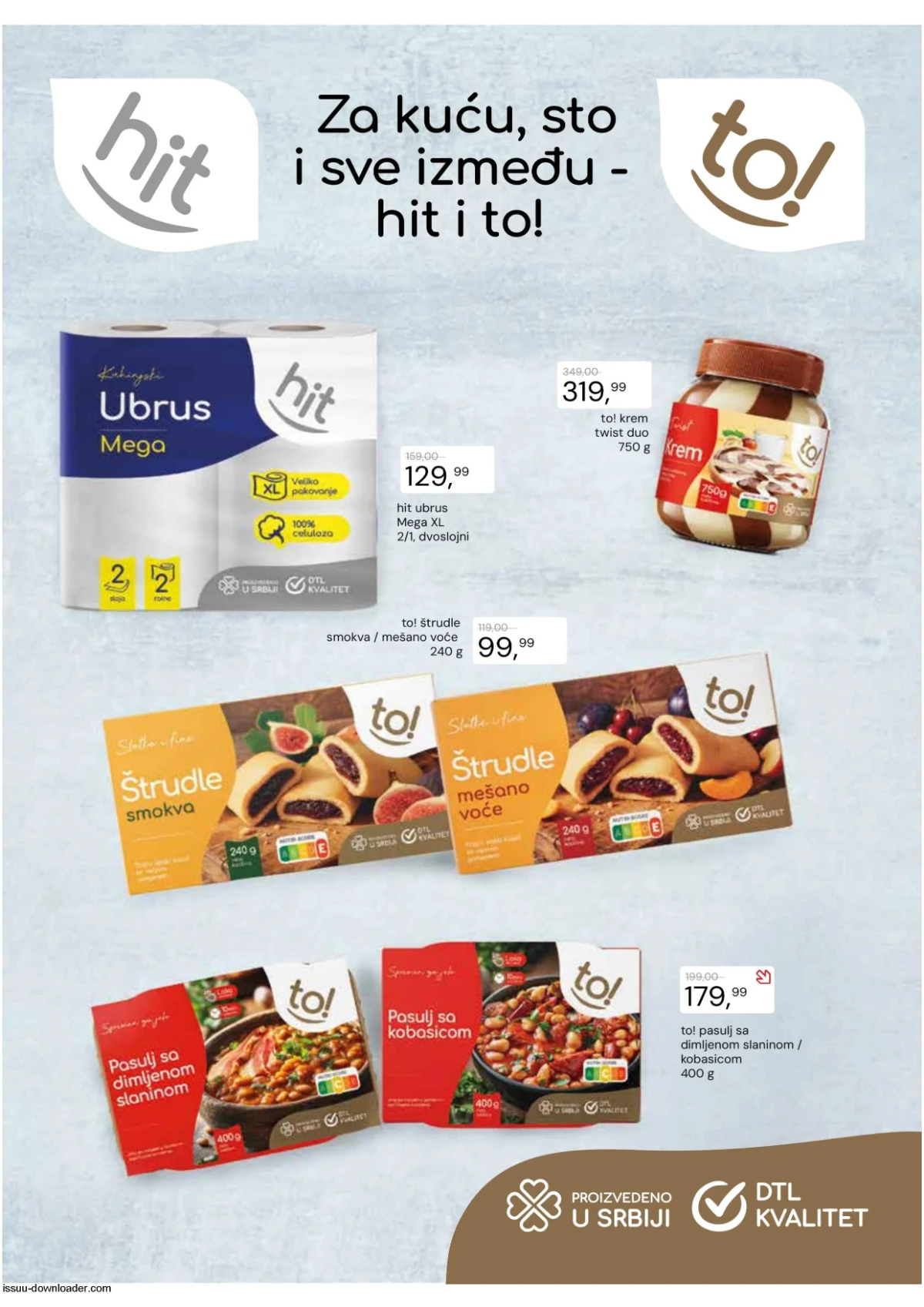 DTL Proleter katalog do 13.07.2026 – To! proizvodi, sirće, pizza podloge i ovsene kaše