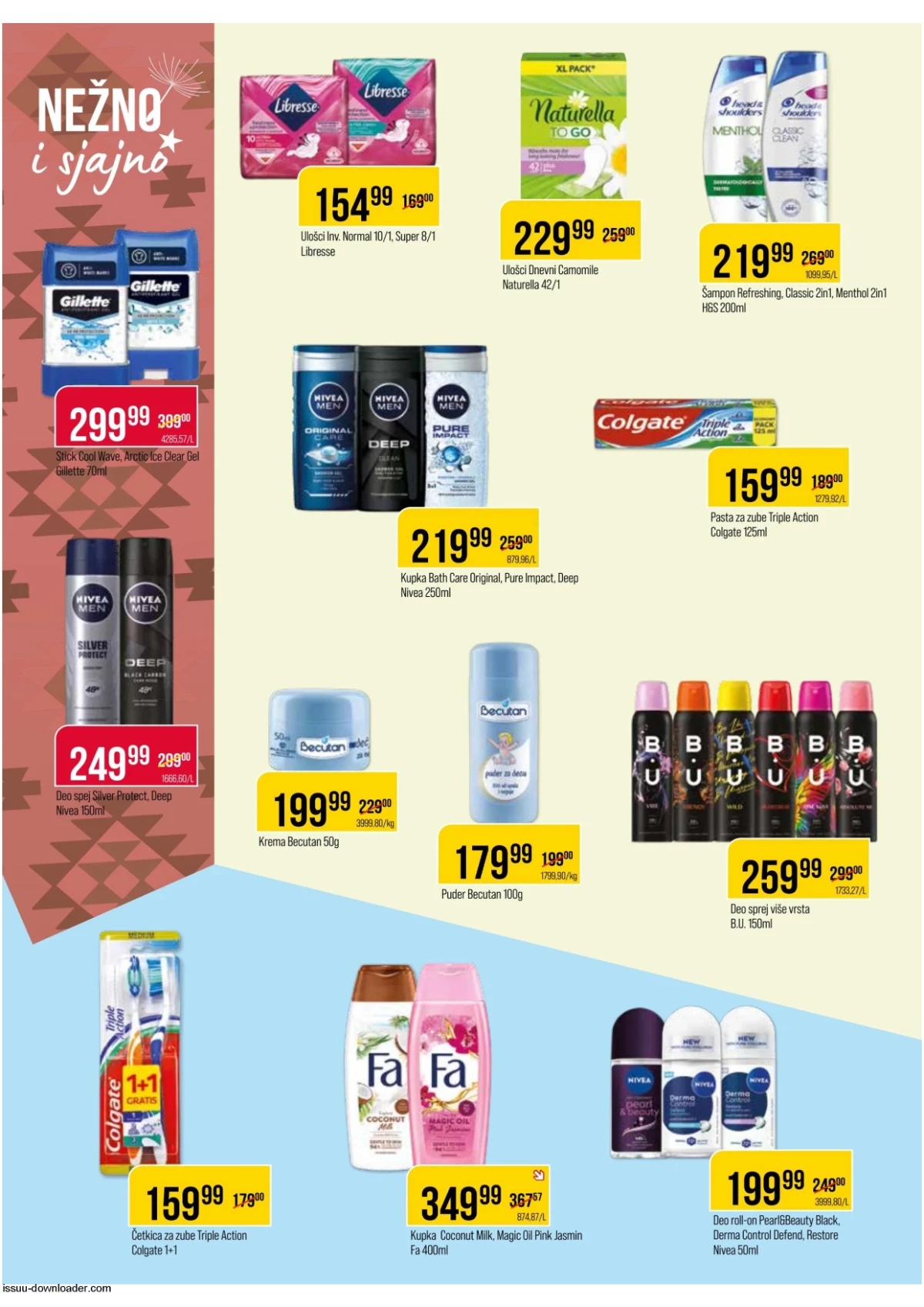 DTL Proleter katalog kozmetike – šamponi, dezodoransi i proizvodi za negu na sniženju