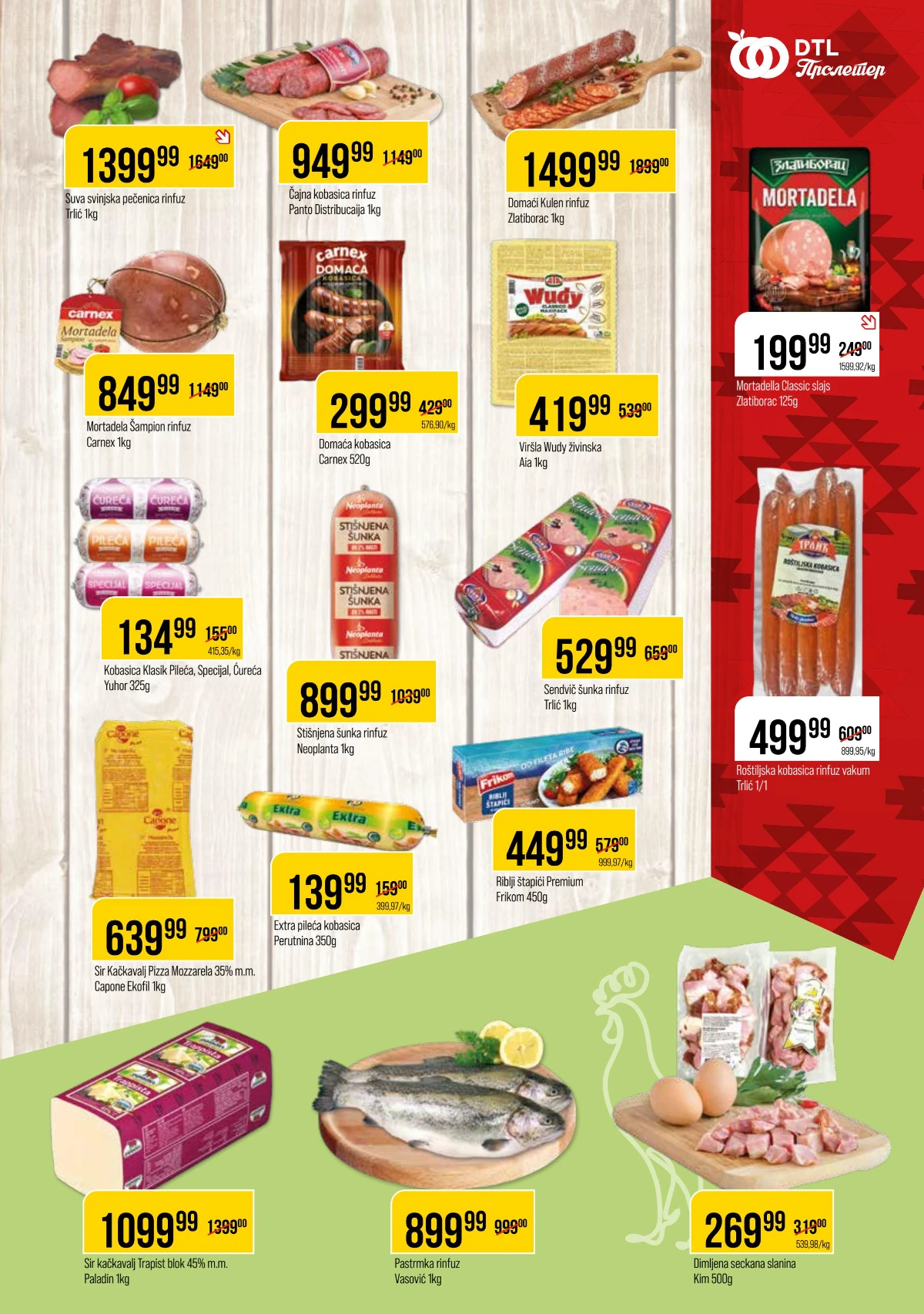 DTL Proleter katalog – kobasice, pečenice i delikates proizvodi na sniženju