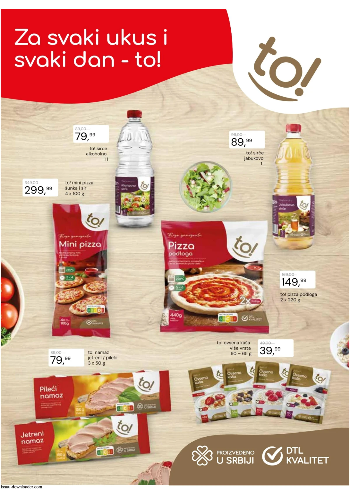 DTL Proleter katalog do 29.06.2026 – To! proizvodi, sirće, pizza podloge i ovsene kaše