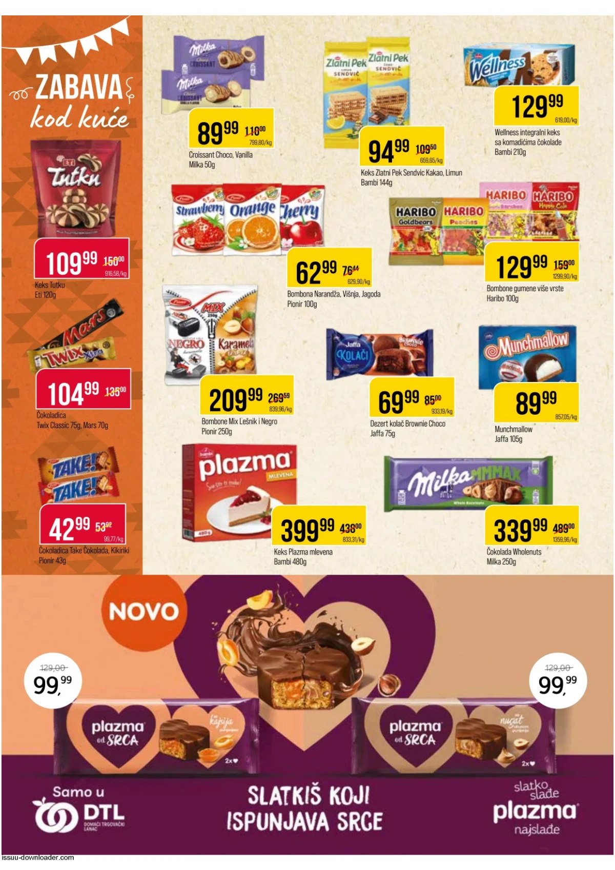 DTL Proleter katalog slatkiša – Plazma, Milka i Haribo proizvodi na sniženju