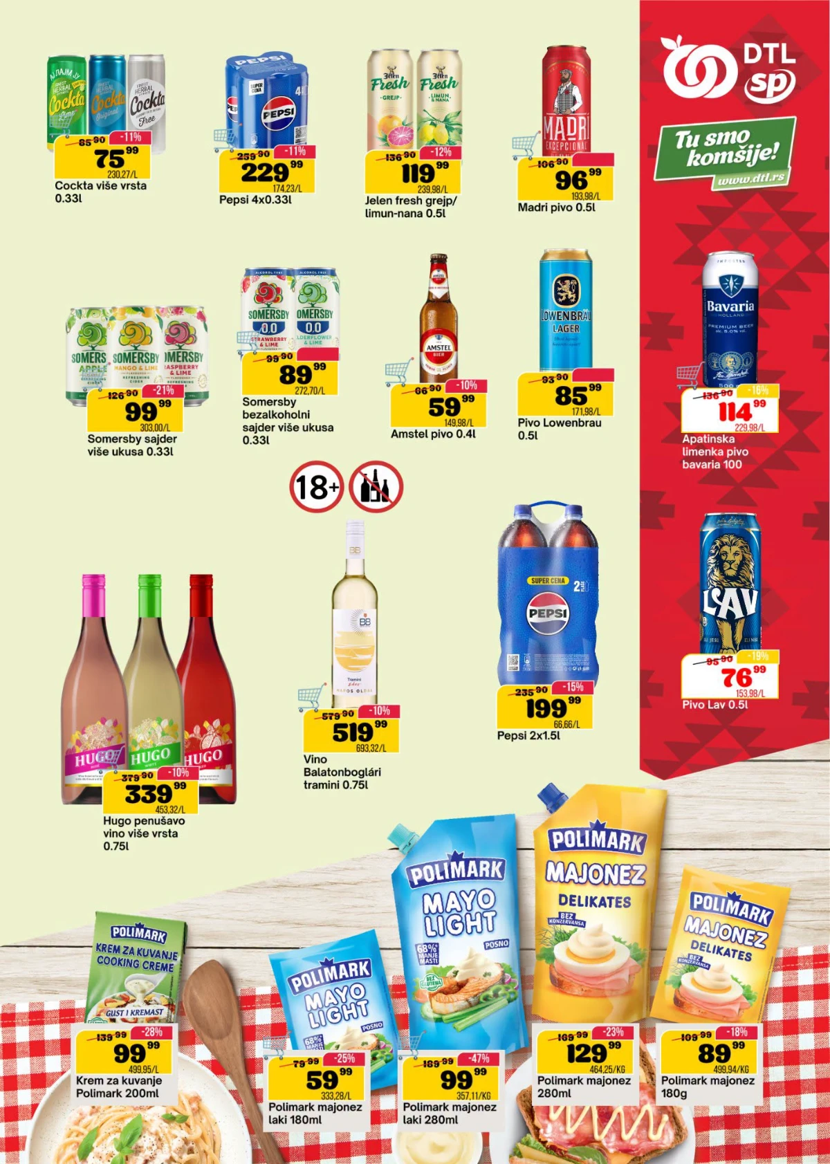 DTL SP Marketi katalog do 13.07.2026 sa ponudom proizvoda za domaćinstvo i redovnu kupovinu