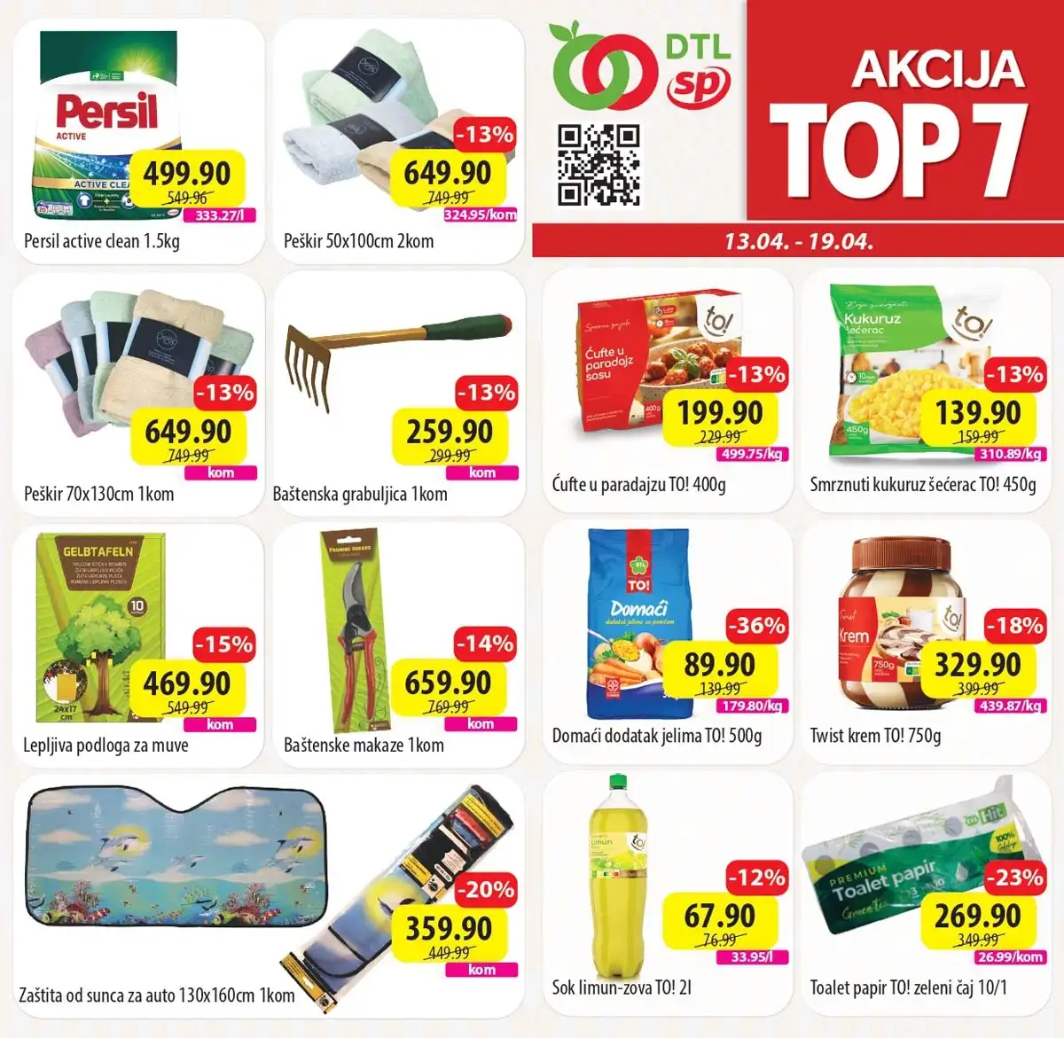 SP marketi Top 7 sniženja katalog akcija do 19. aprila 2026 prva strana