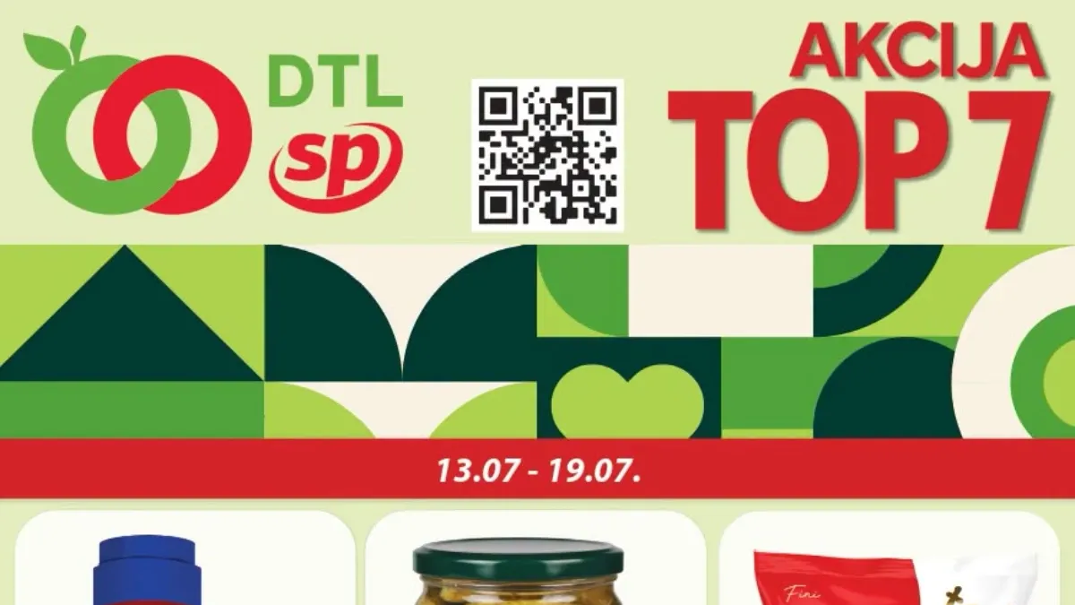 DTL SP Marketi TOP 7 akcija od 13. do 19.07.2026. – prehrana, piće i proizvodi za domaćinstvo po akcijskim cenama