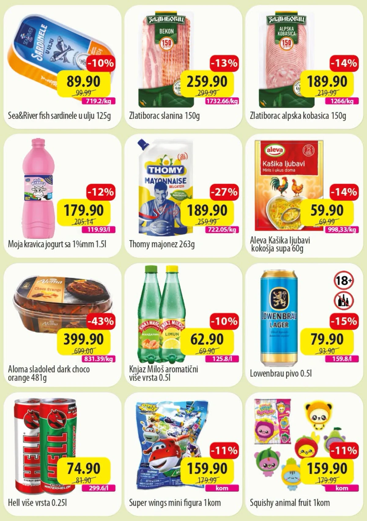 DTL SP Marketi TOP 7 akcija do 28.06.2026 – jogurt, majonez, sladoled, pivo i prehrambeni proizvodi na akciji