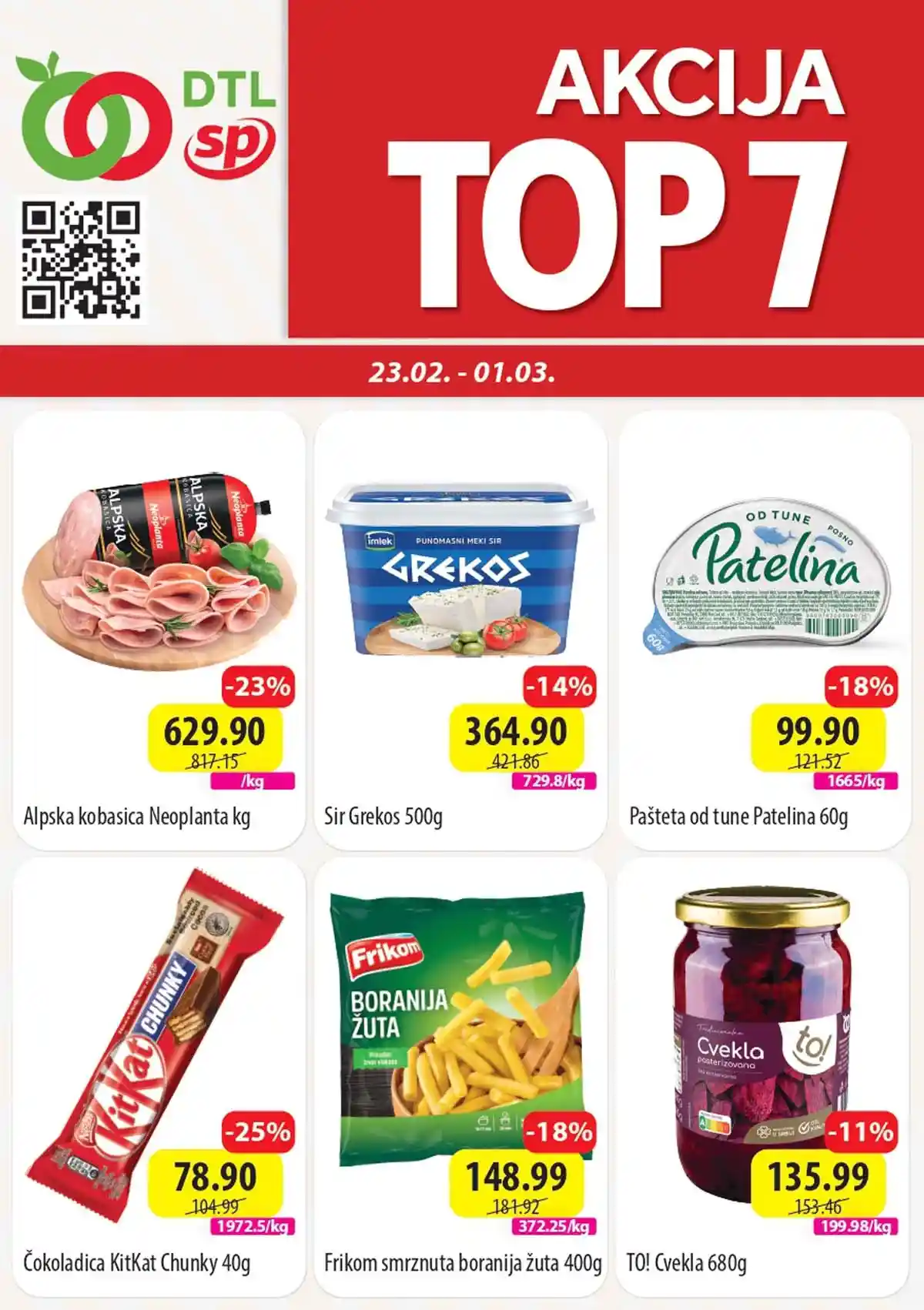 SP marketi Top 7 sniženja katalog akcija do 1. marta 2026 prva strana