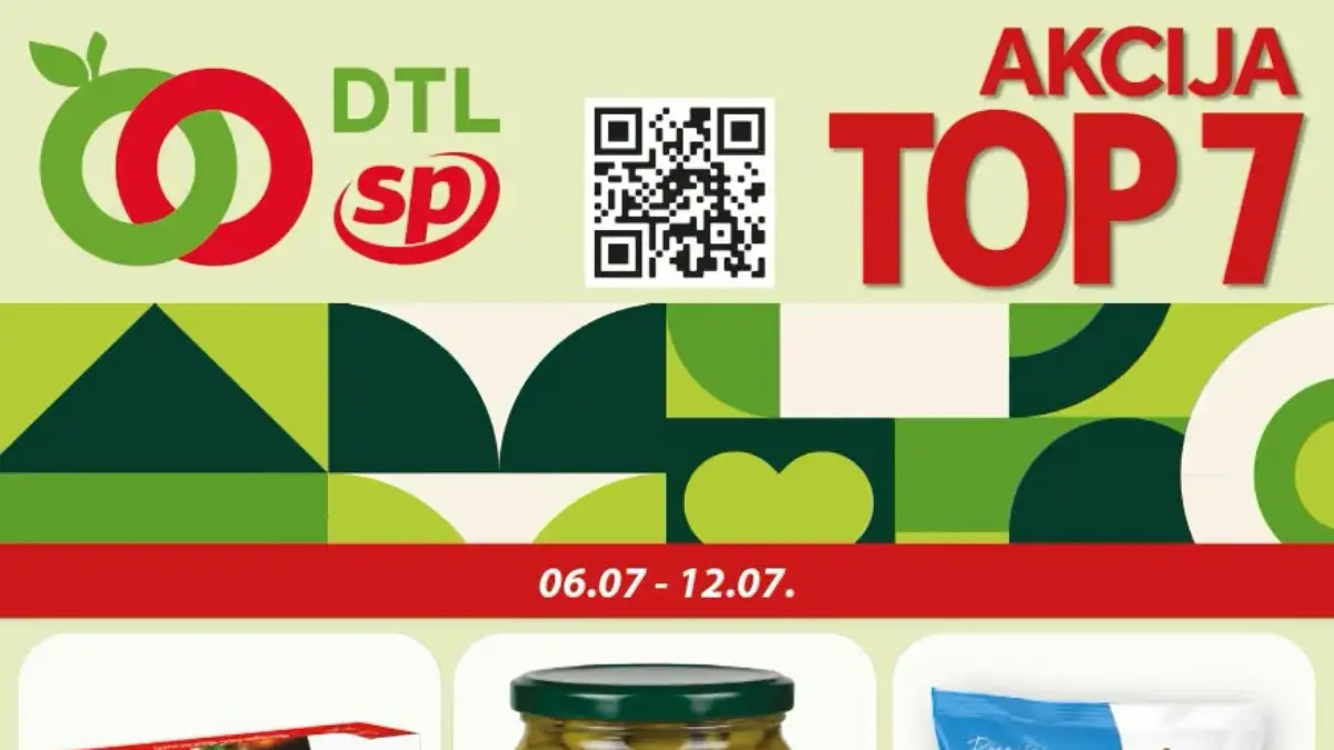 DTL SP Marketi TOP 7 akcija do 12.07.2026 – prehrana, piće i proizvodi za domaćinstvo po akcijskim cenama