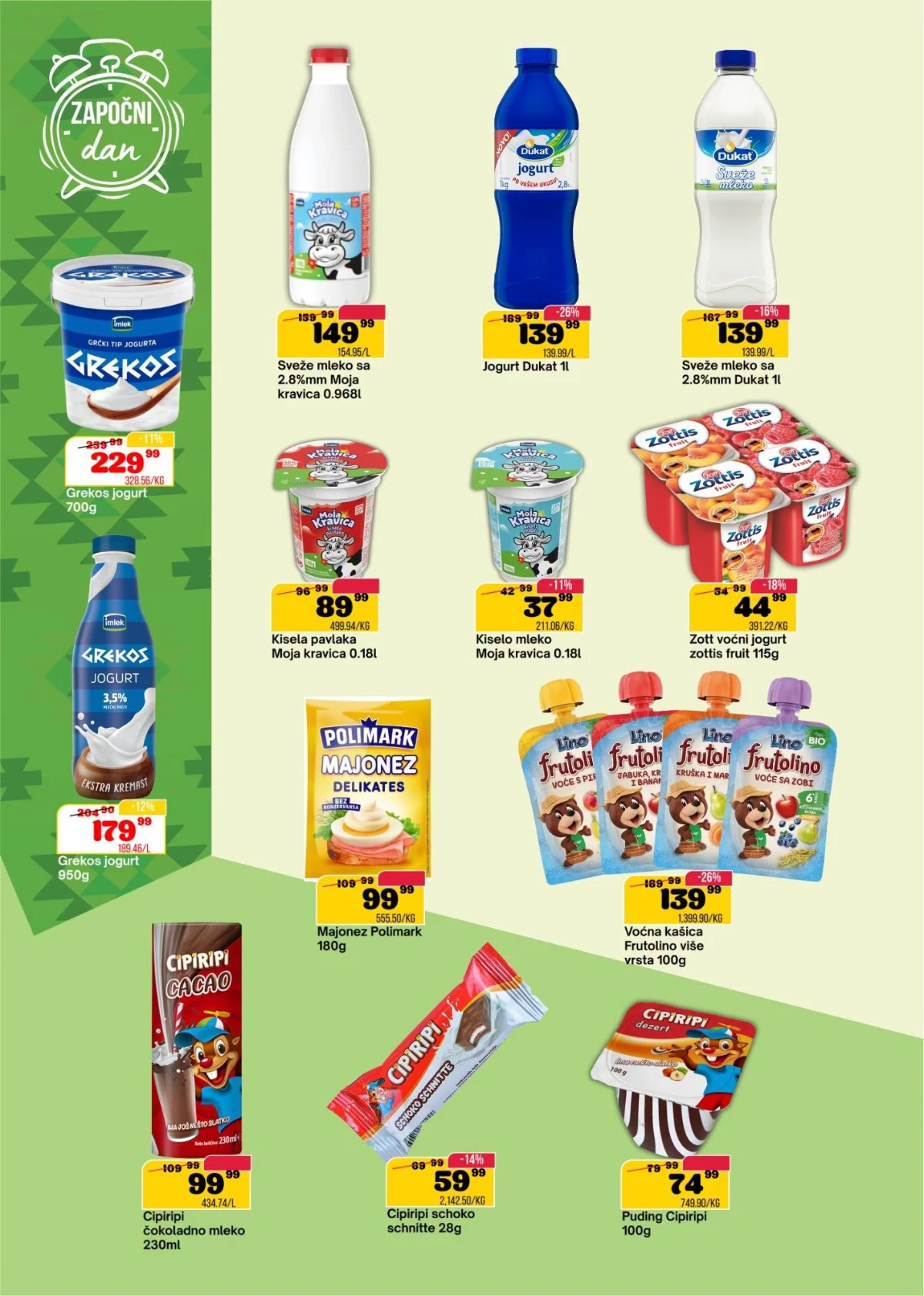 SP Marketi akcija sirevi, jogurti, mleko i pavlake po akcijskim cenama do 15.06.2026