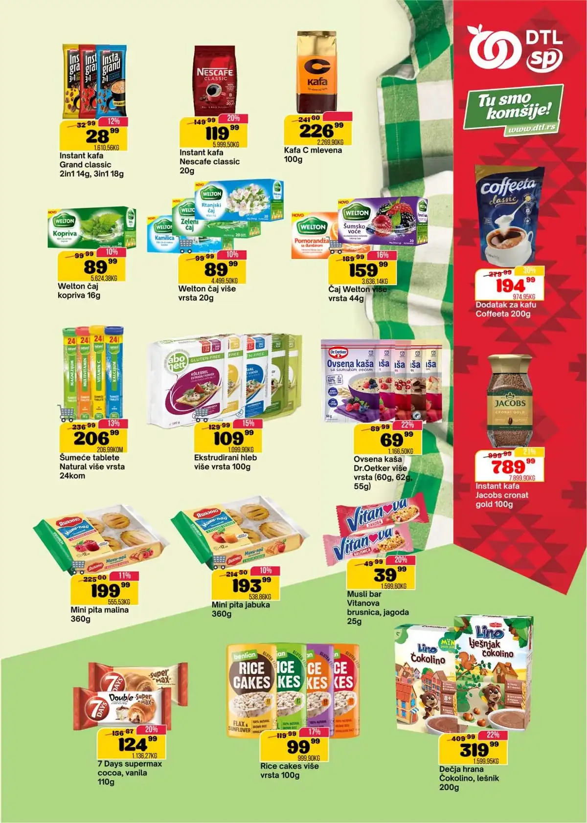 SP Marketi sniženja – osnovni proizvodi po nižim cenama do 20. aprila 2026