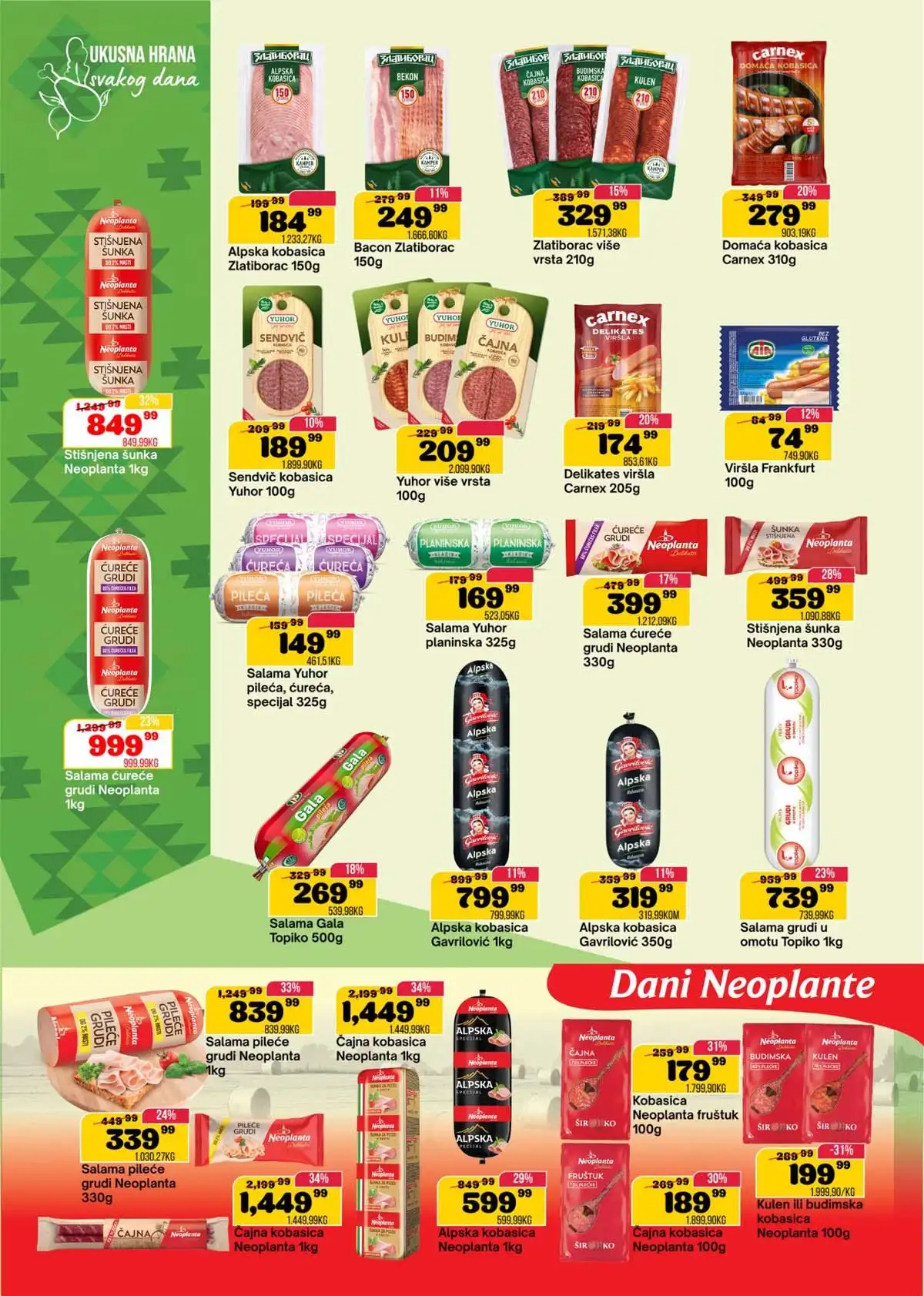 SP Marketi akcija – prehrana i kućne potrepštine na popustu do 20. aprila 2026