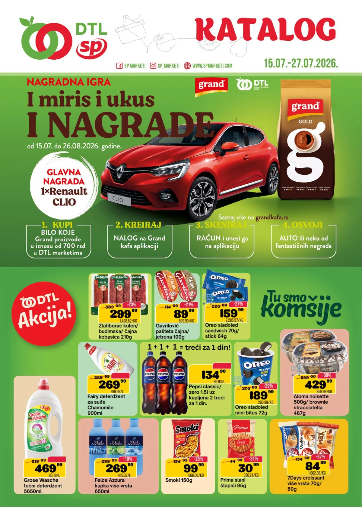 SP Market katalog od 15.07. do 27.07.2026. sa popustima do 37% na prehranu, piće i proizvode za domaćinstvo