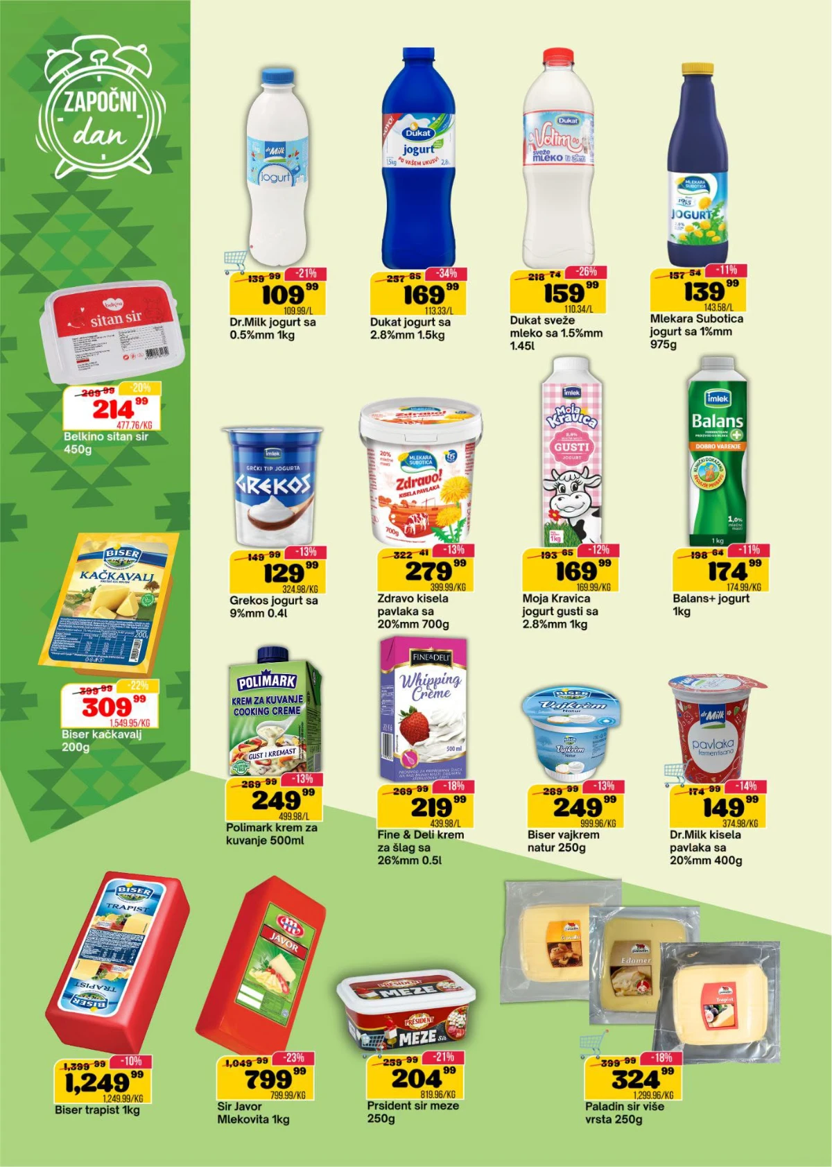 SP Market katalog – mlečni proizvodi, piće i prehrana po akcijskim cenama