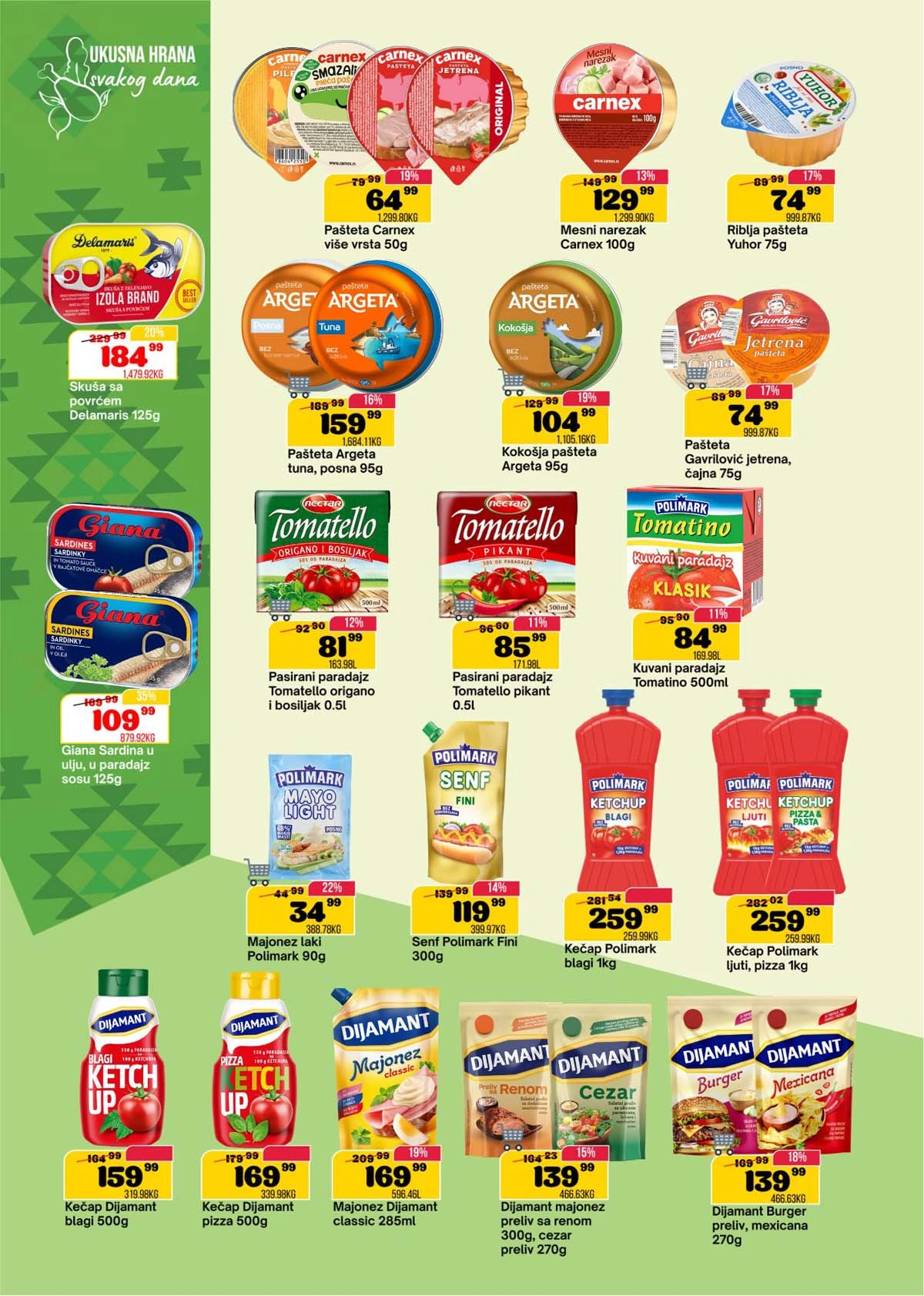 SP Marketi akcija – prehrana i kućne potrepštine na popustu do 06. aprila 2026