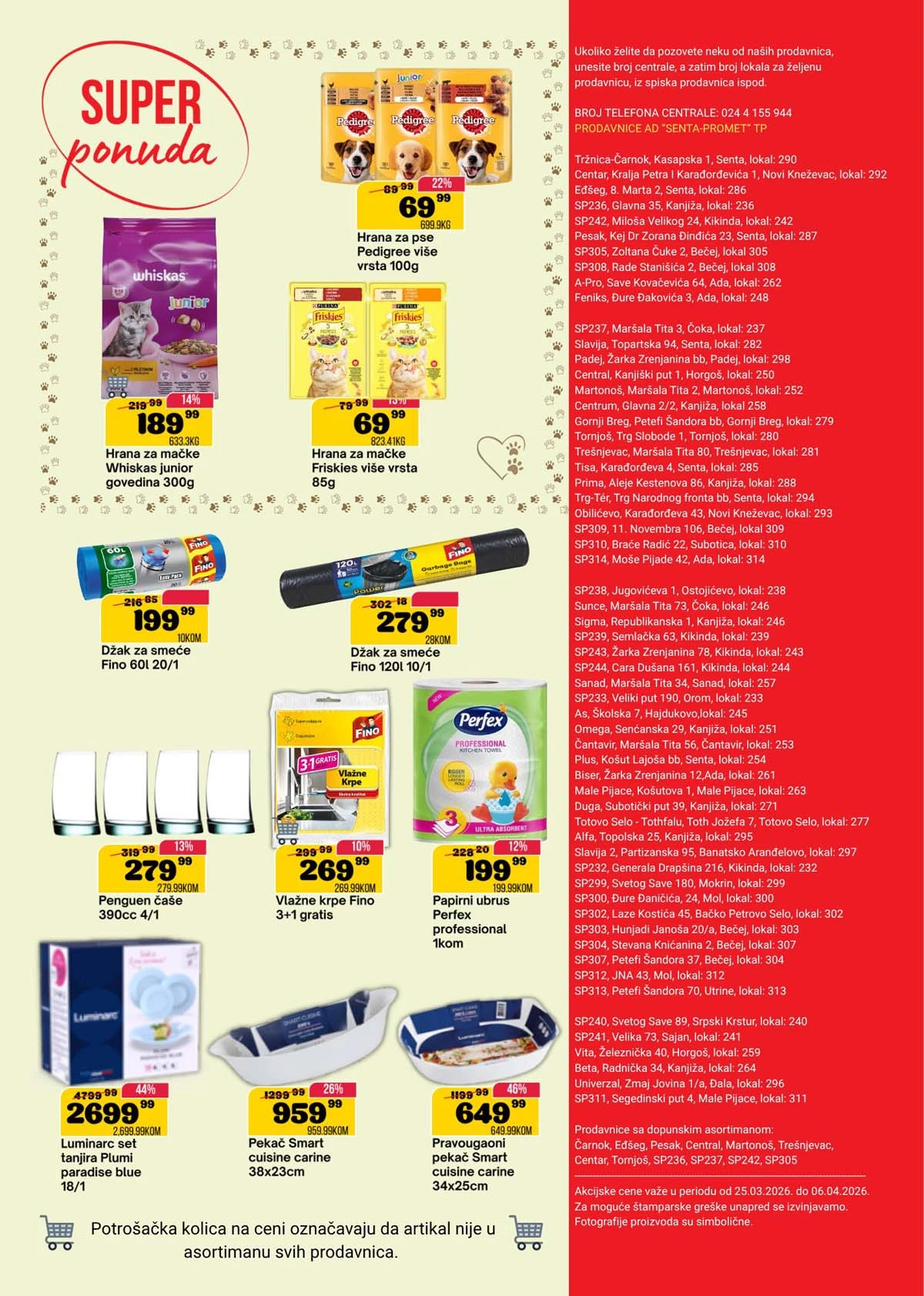 SP Marketi akcija – završna ponuda i popusti do 06. aprila 2026
