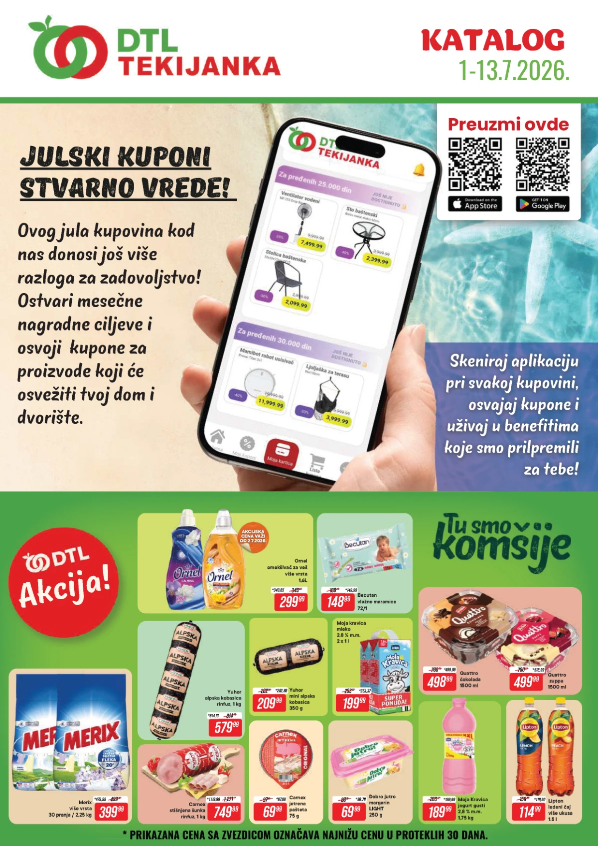 DTL Tekijanka katalog od 01. do 13.07.2026. – nova akcija sa popustima na prehranu, pića, kućnu hemiju i proizvode za domaćinstvo