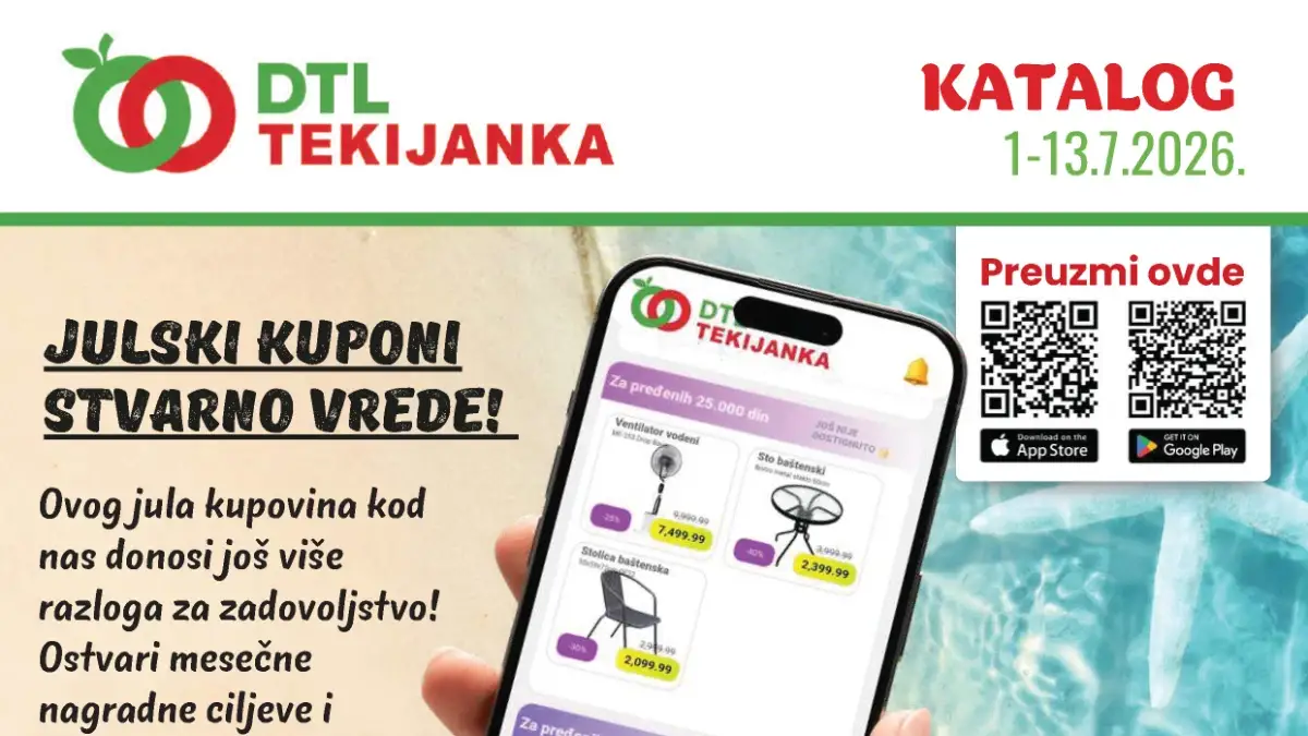 DTL Tekijanka katalog od 01. do 13.07.2026. – popusti do 50% na prehranu, pića, kućnu hemiju i proizvode za domaćinstvo