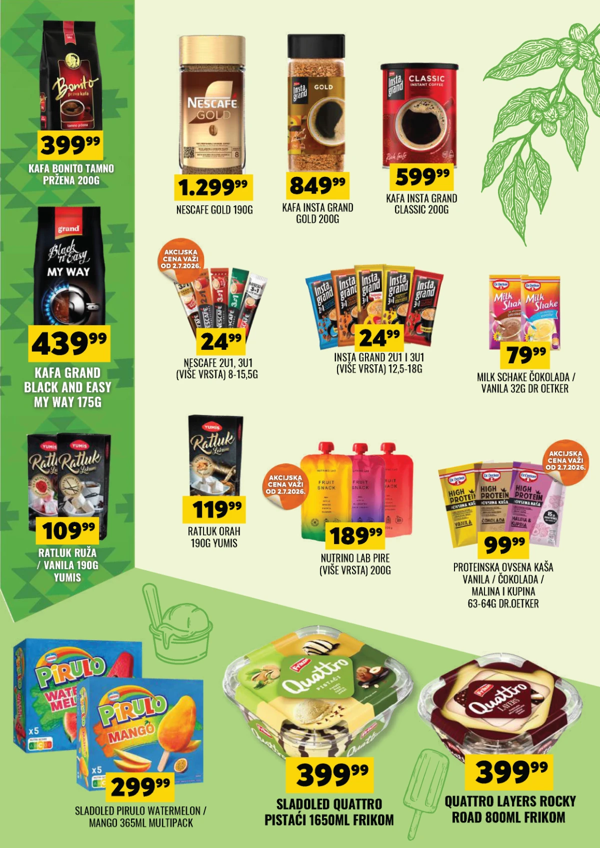 DTL Tekijanka katalog strana 4 – kafa, instant napici, sladoled i deserti