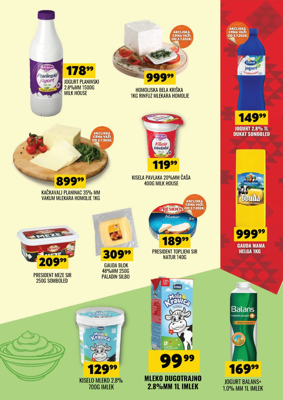 DTL Tekijanka katalog strana 5 – mleko, jogurt, sirevi i kisela pavlaka na akciji