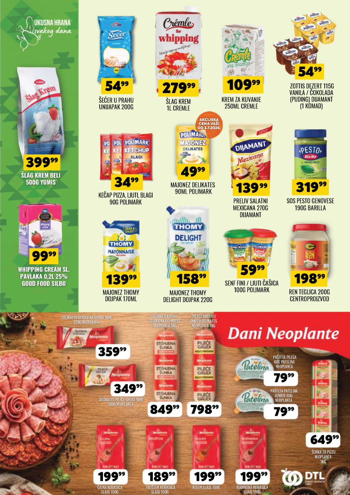 DTL Tekijanka katalog strana 8 – slatkiši, šlag, kečap i delikates proizvodi