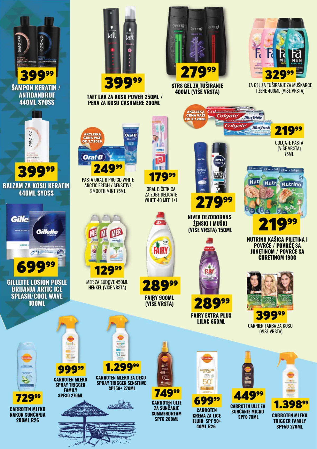 DTL Tekijanka katalog strana 14 – letnji asortiman i praktični proizvodi za svakodnevnu upotrebu