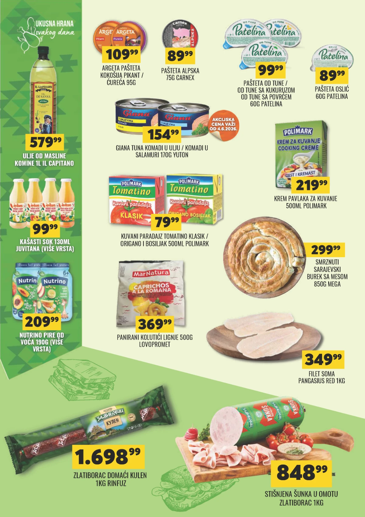 DTL Tekijanka katalog do 15.06.2026 – paštete, tuna, maslinovo ulje, kulen i šunka na akciji