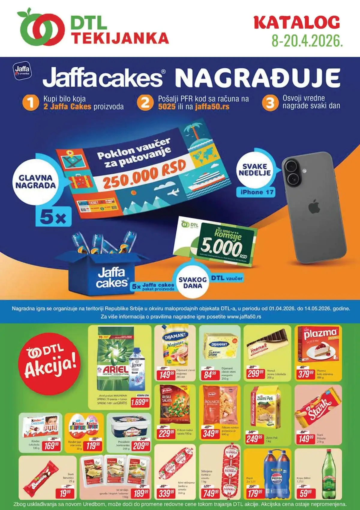 Tekijanka katalog sniženja do 20. aprila 2026 Srbija – akcija na prehranu, piće i kućne potrepštine