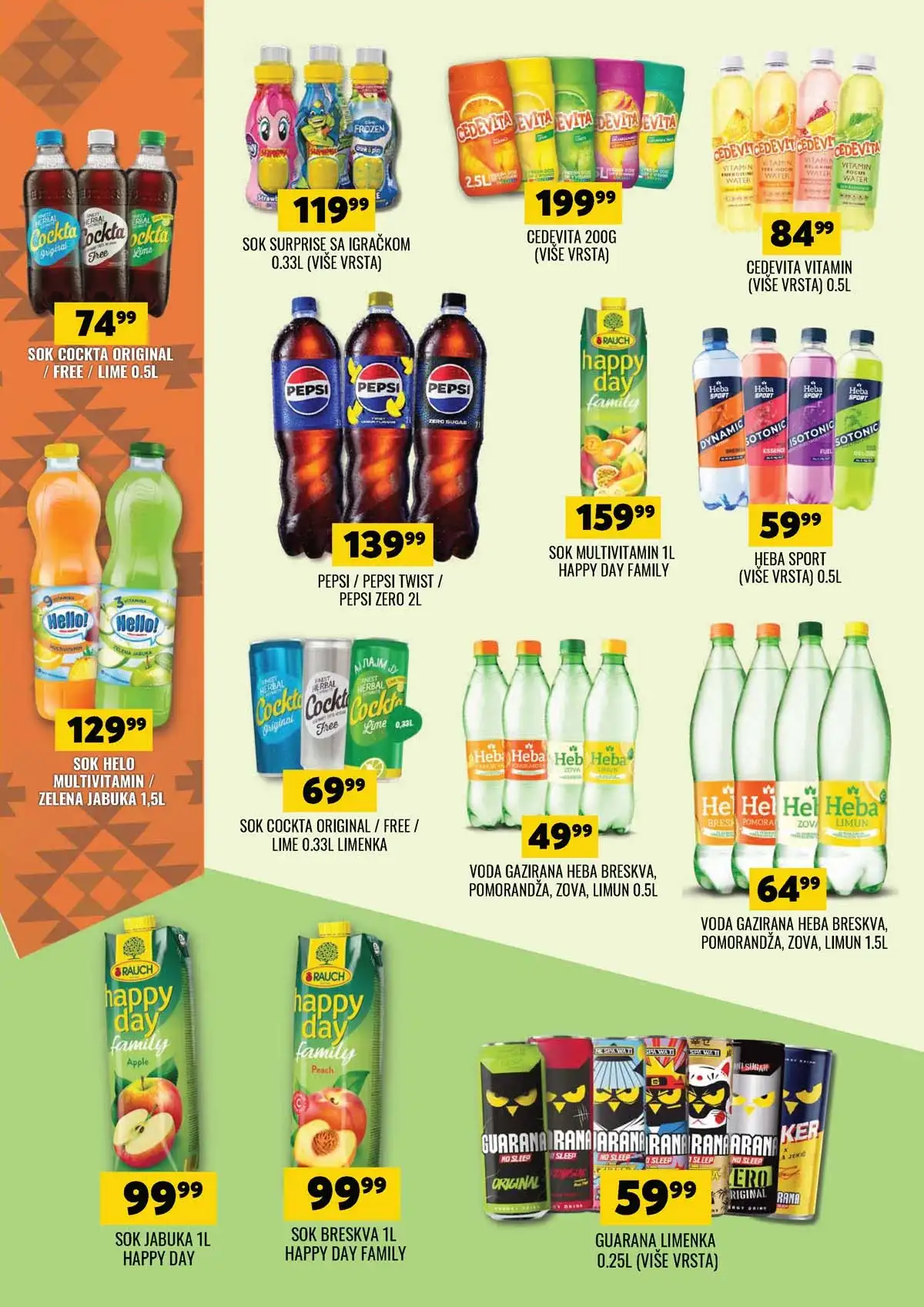 Tekijanka katalog sniženja do 20. aprila 2026 – strana 10 Tekijanka katalog akcija do 20. aprila 2026 strana 10 akcijske cene pića i osnovnih namirnica Srbija