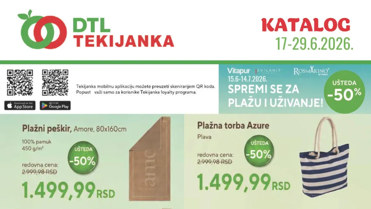 Tekijanka akcija do 50% popusta do 15.06.2026 – prehrana, sladoledi, kafa i kućne potrepštine