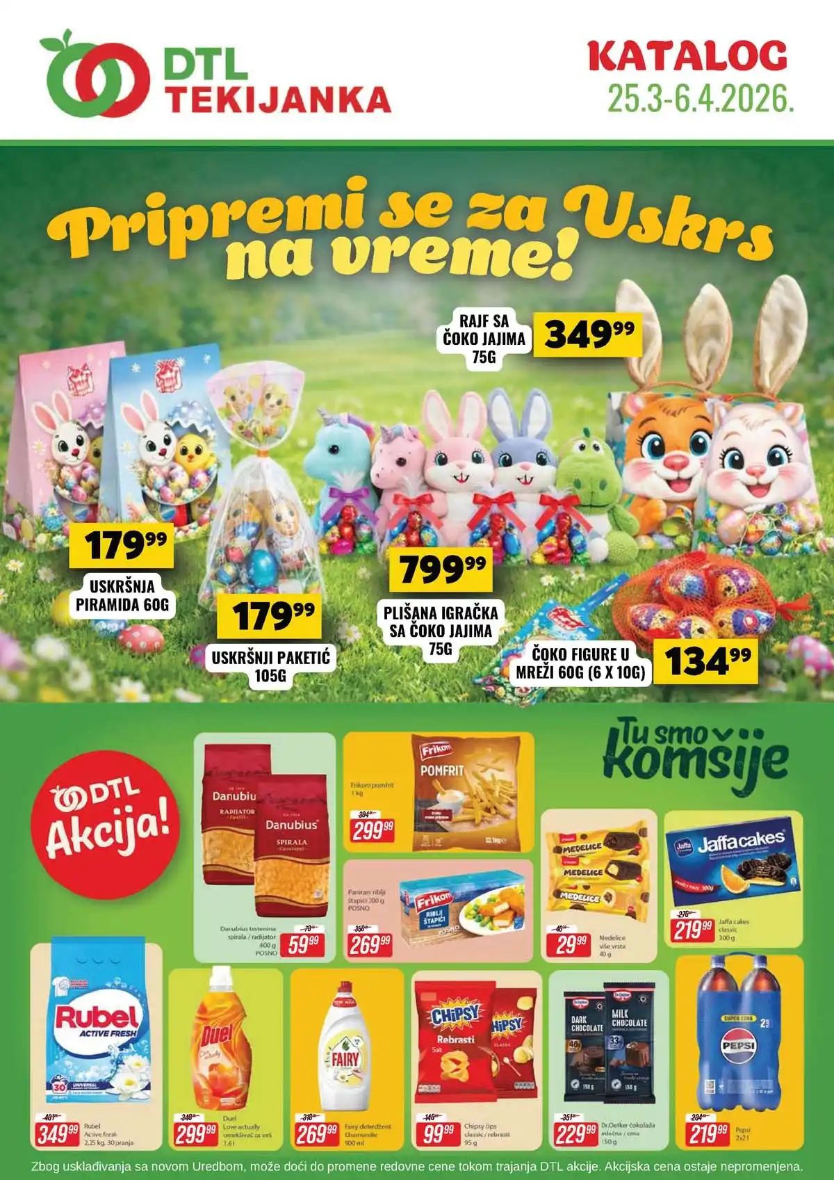 Tekijanka katalog sniženja do 06. aprila 2026 Srbija – akcija na prehranu, piće i kućne potrepštine