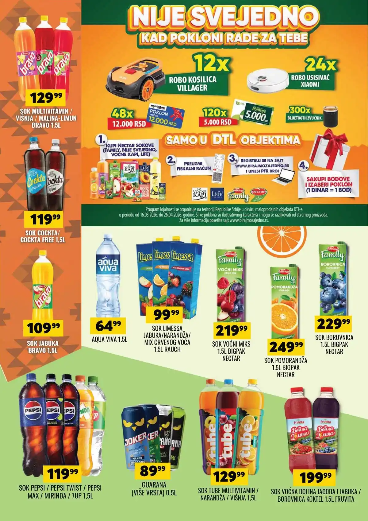 Tekijanka katalog sniženja do 06. aprila 2026 – strana 10 Tekijanka katalog akcija do 06. aprila 2026 strana 10 akcijske cene pića i osnovnih namirnica Srbija