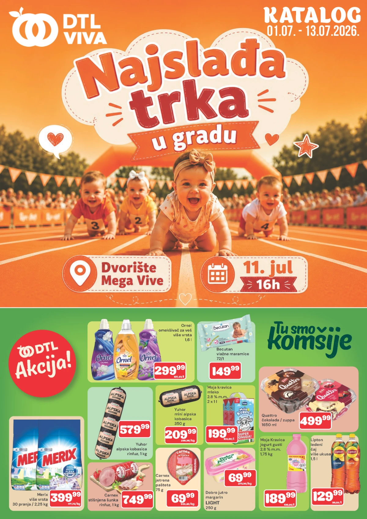 DTL Viva katalog do 13.07.2026 sa popustima na prehranu, piće, slatkiše i kućnu hemiju
