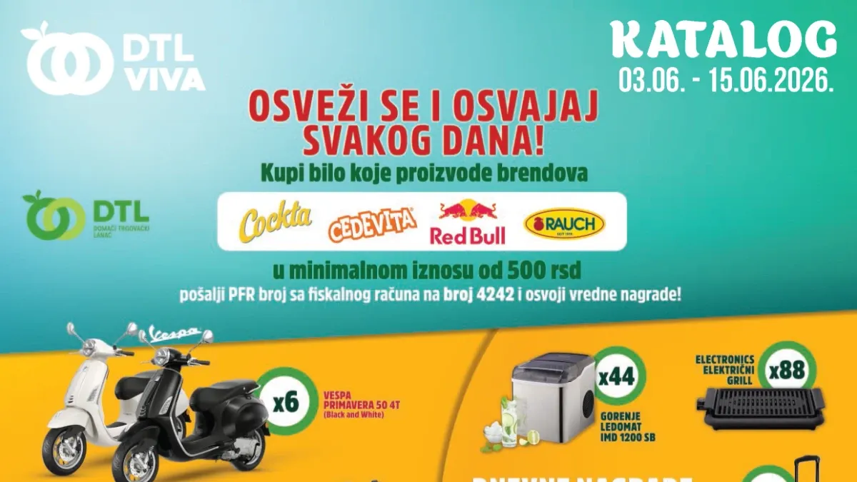 DTL Viva akcija do 15.06.2026 sa popustima na Plazmu, Persil, Dijamant i druge proizvode iz kataloga
