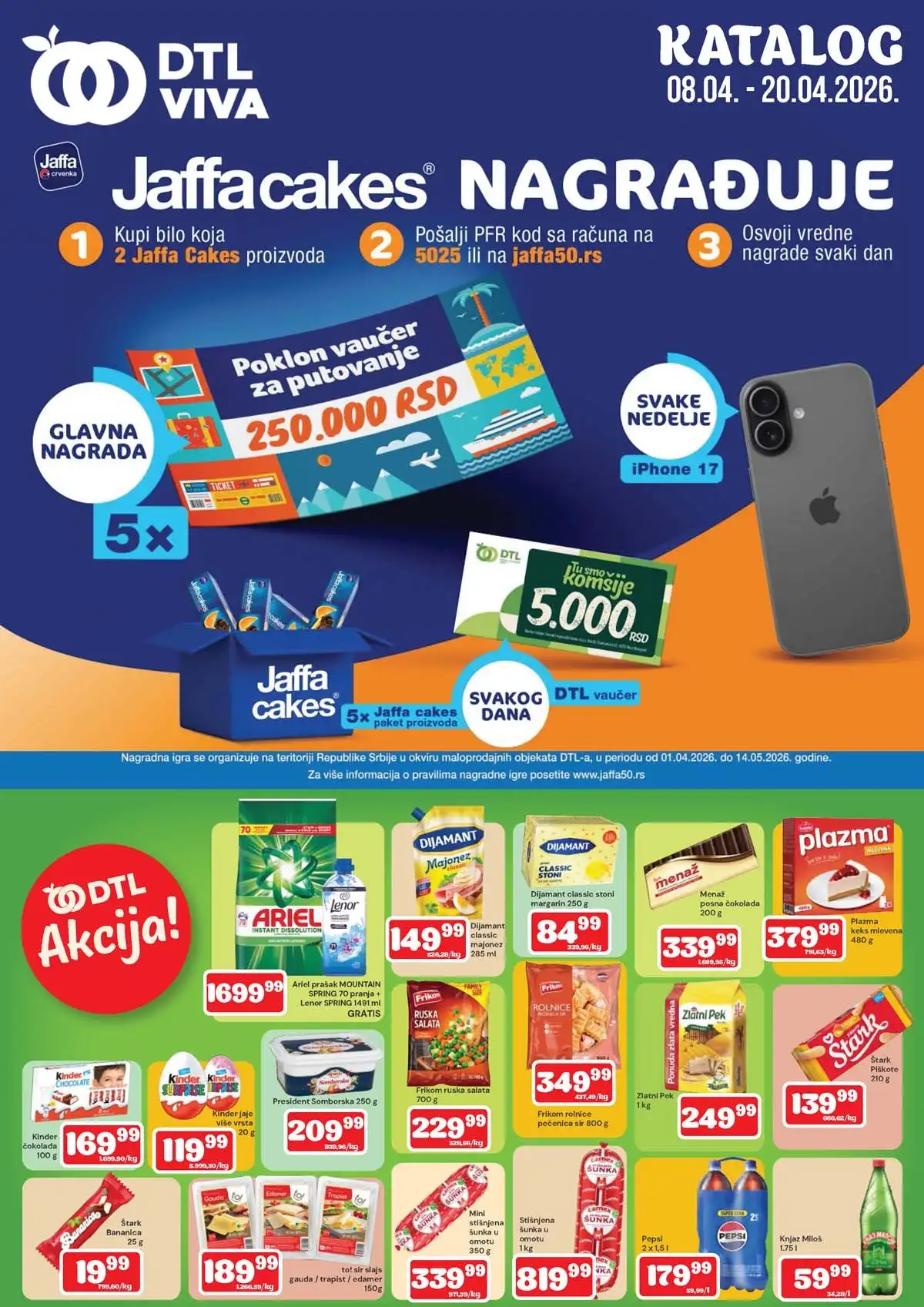 DTL VIVA nova akcija i katalog sniženja do 20. aprila – prehrana i kućne potrepštine po sniženim cenama u Srbiji