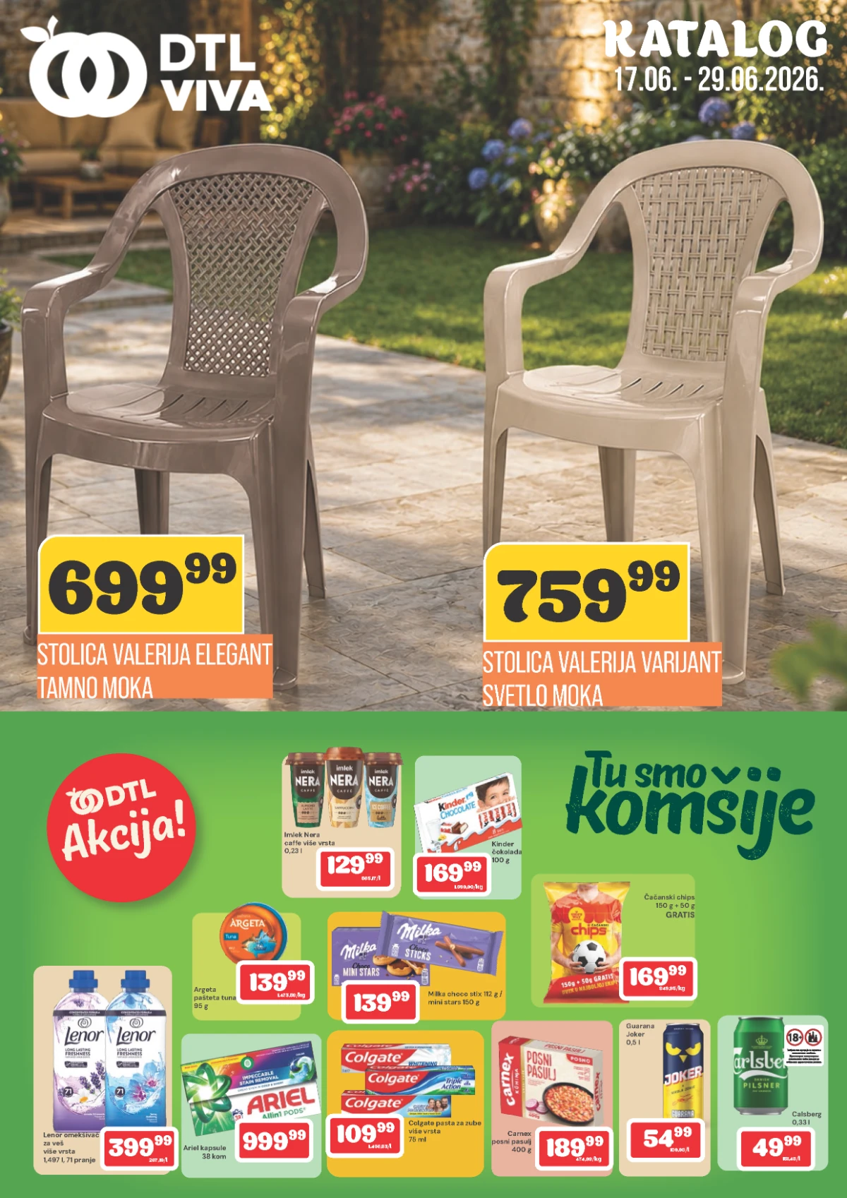 DTL Viva akcija do 29.06.2026 sa popustima na prehranu, piće, slatkiše i kućnu hemiju