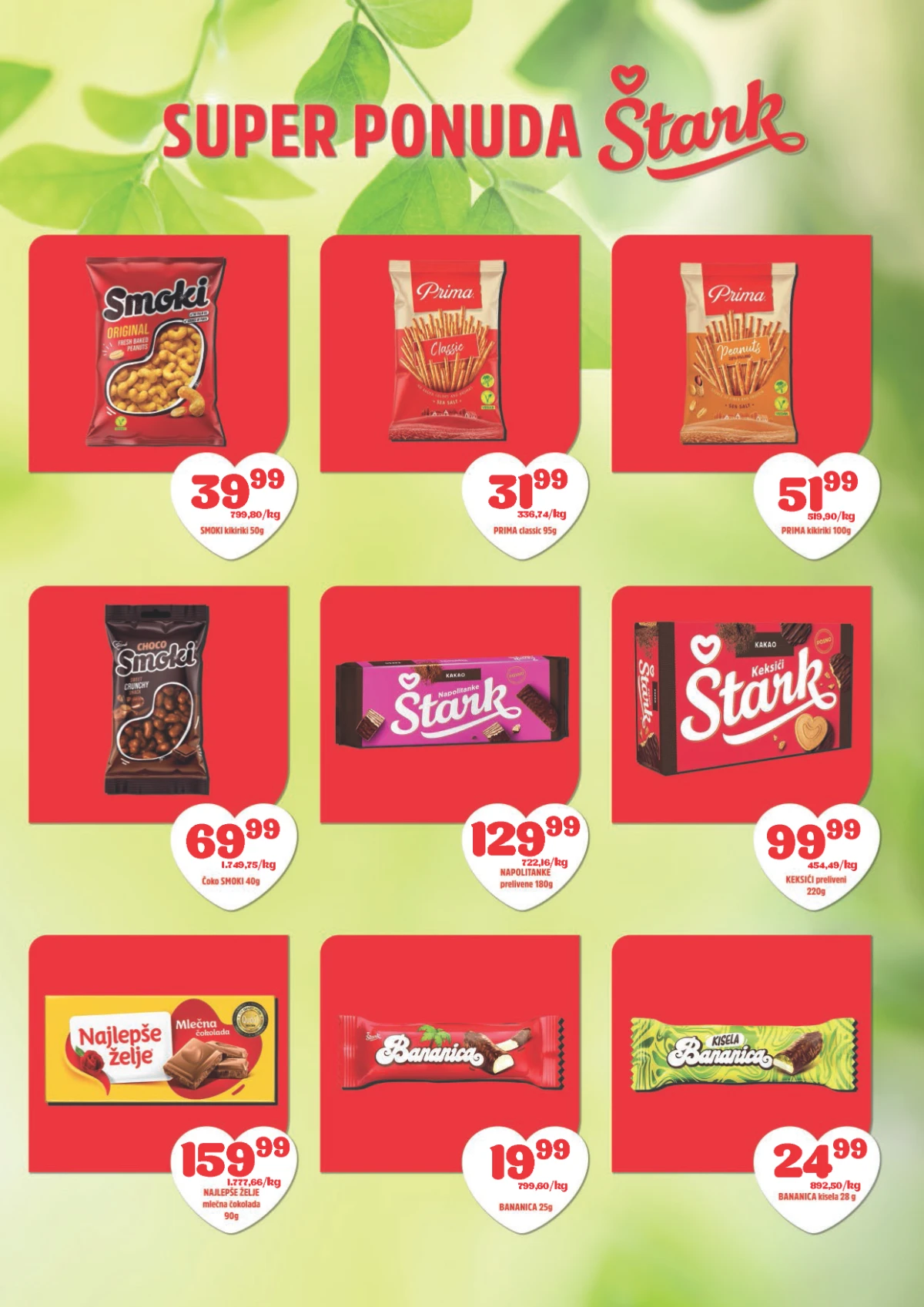 DTL Viva Stark super ponuda Smoki, Prima štapići, Napolitanke i Bananica na akciji
