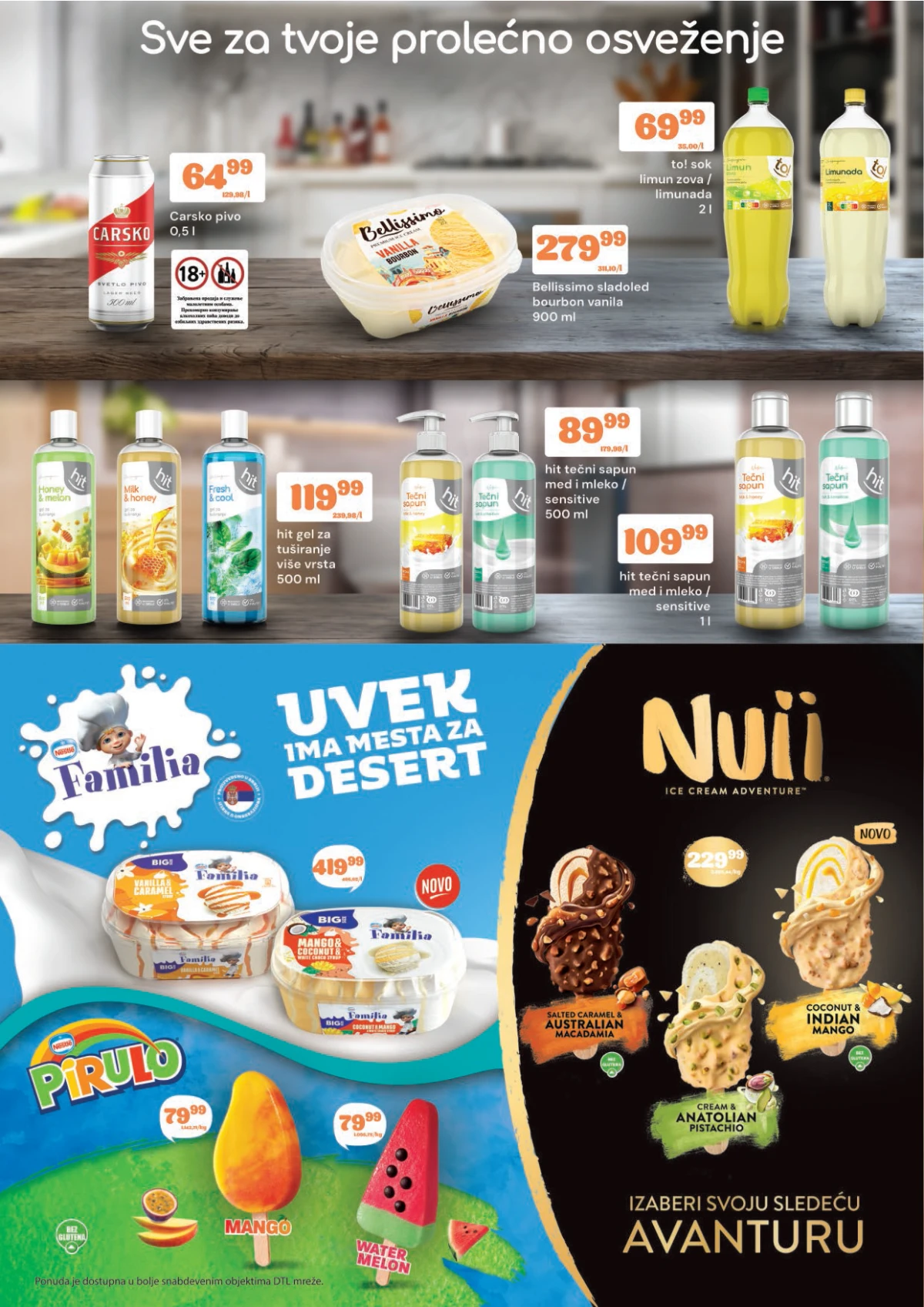 DTL Viva katalog strana 2 – kafa, gazirani sokovi, mlečni proizvodi i prehrana po akcijskim cenama