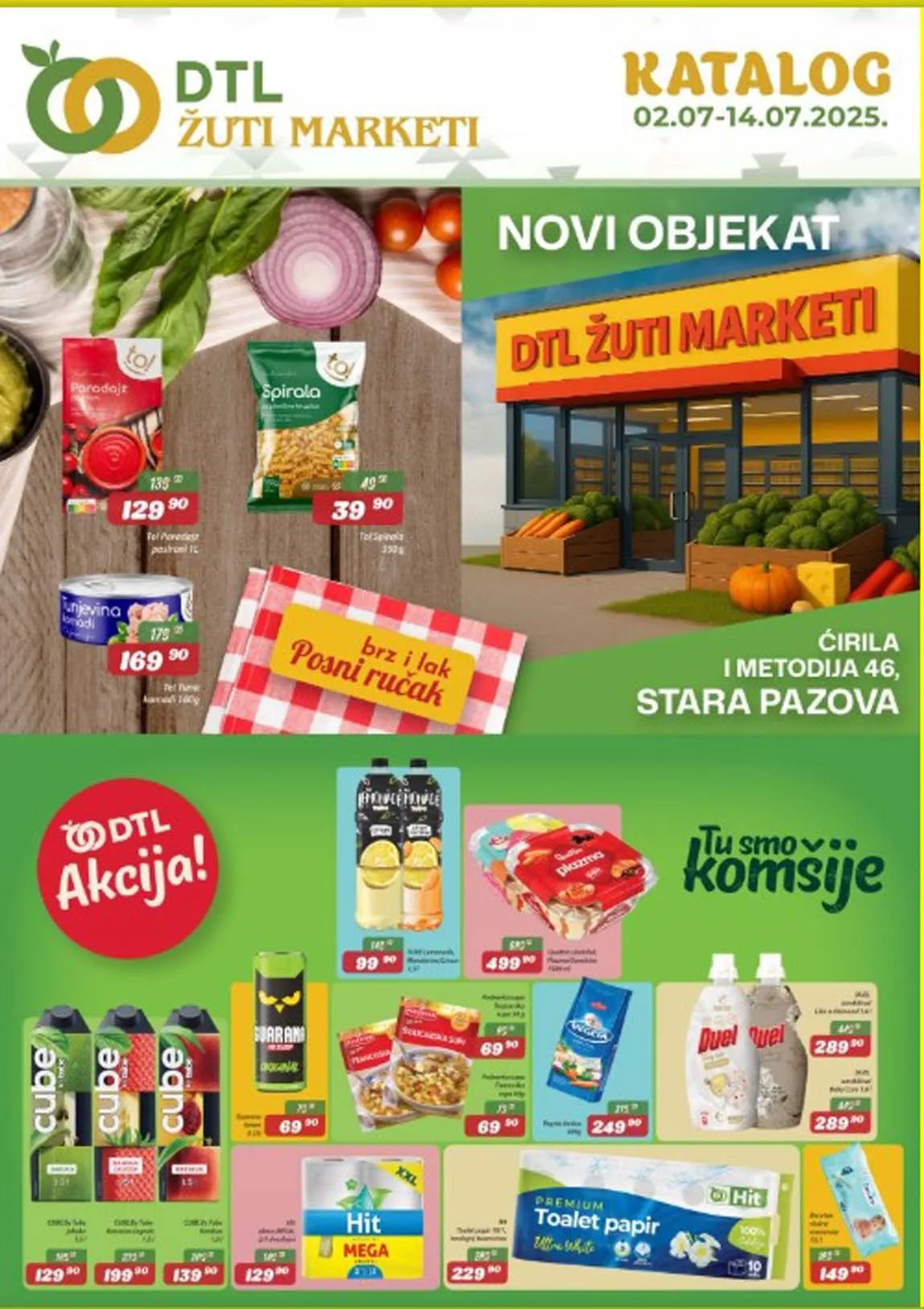 Žuti marketi akcija Katalog sniženja do 14.07.2025